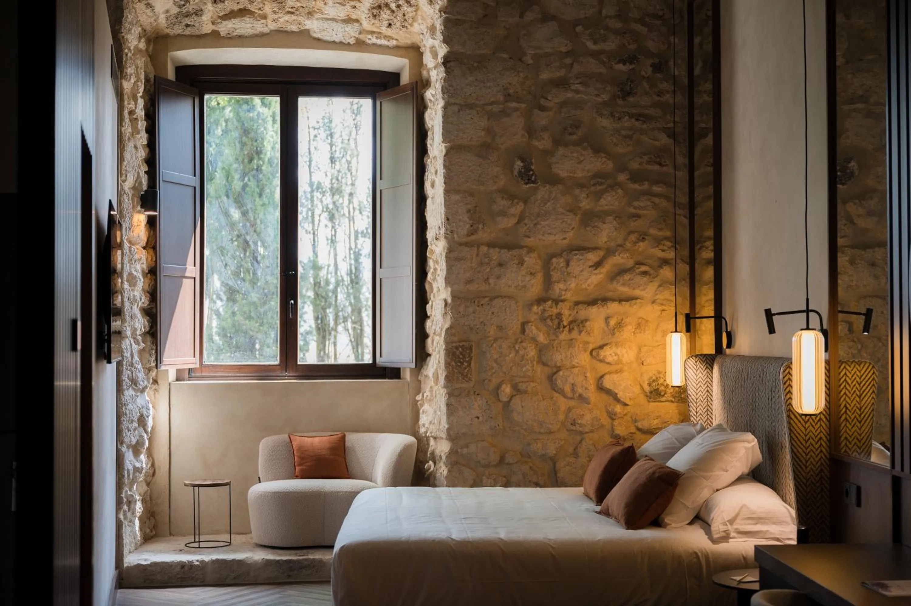 Decorative detail, Bed in Castilla Termal Brihuega