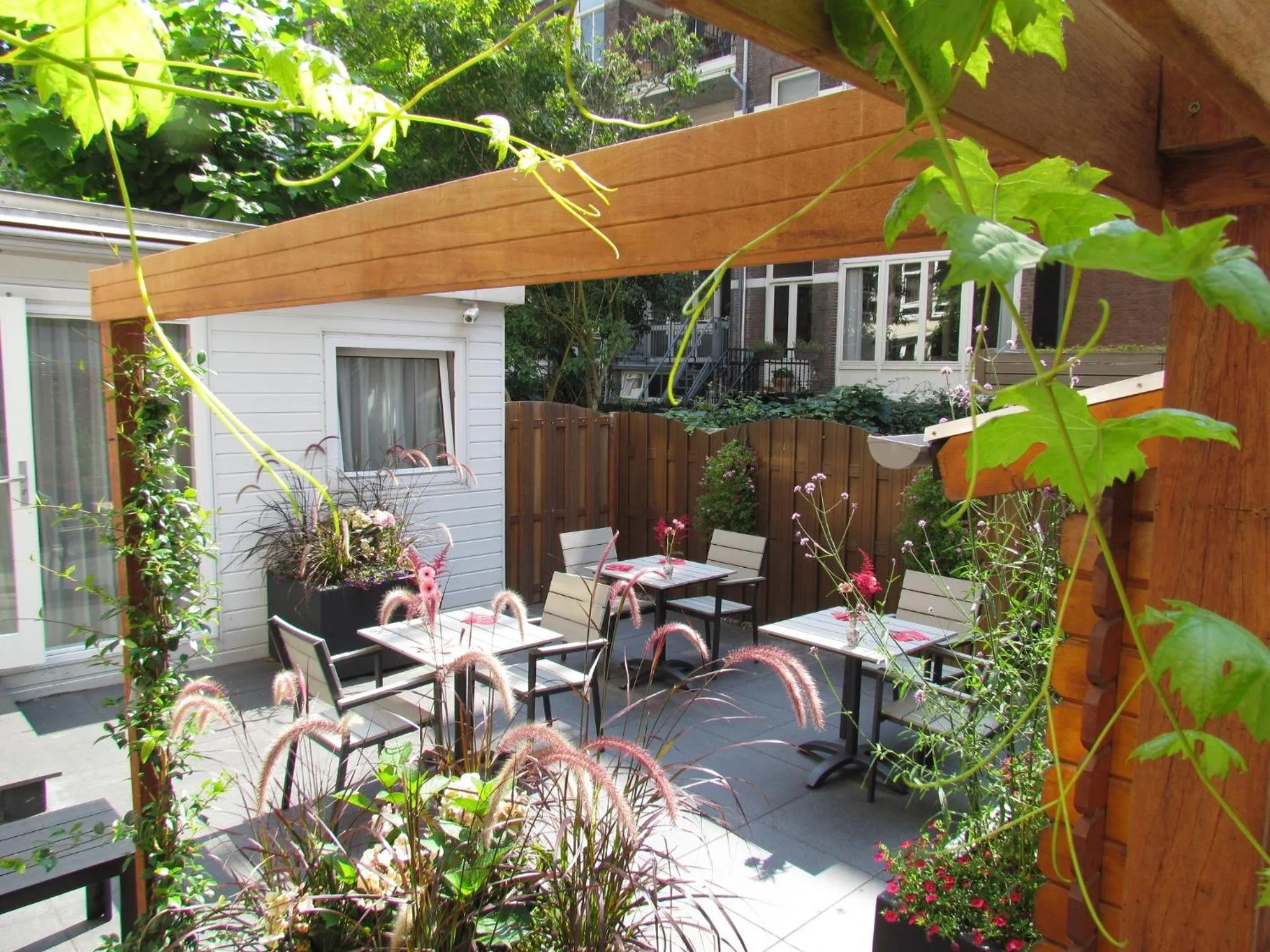 Garden in Hotel Asterisk, a family run hotel