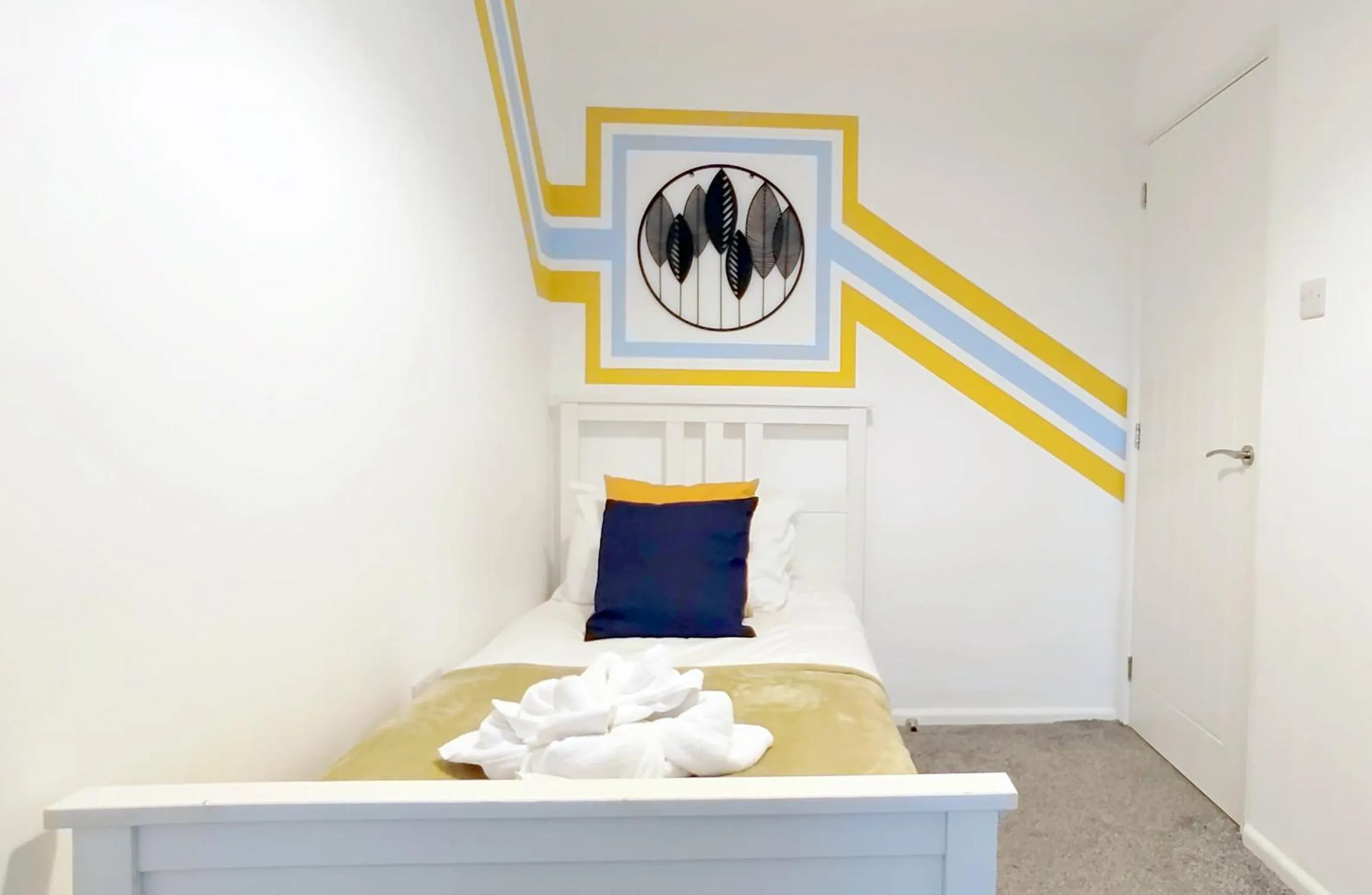 Bedroom, Bed in Modern 2 BR Apartment near Town