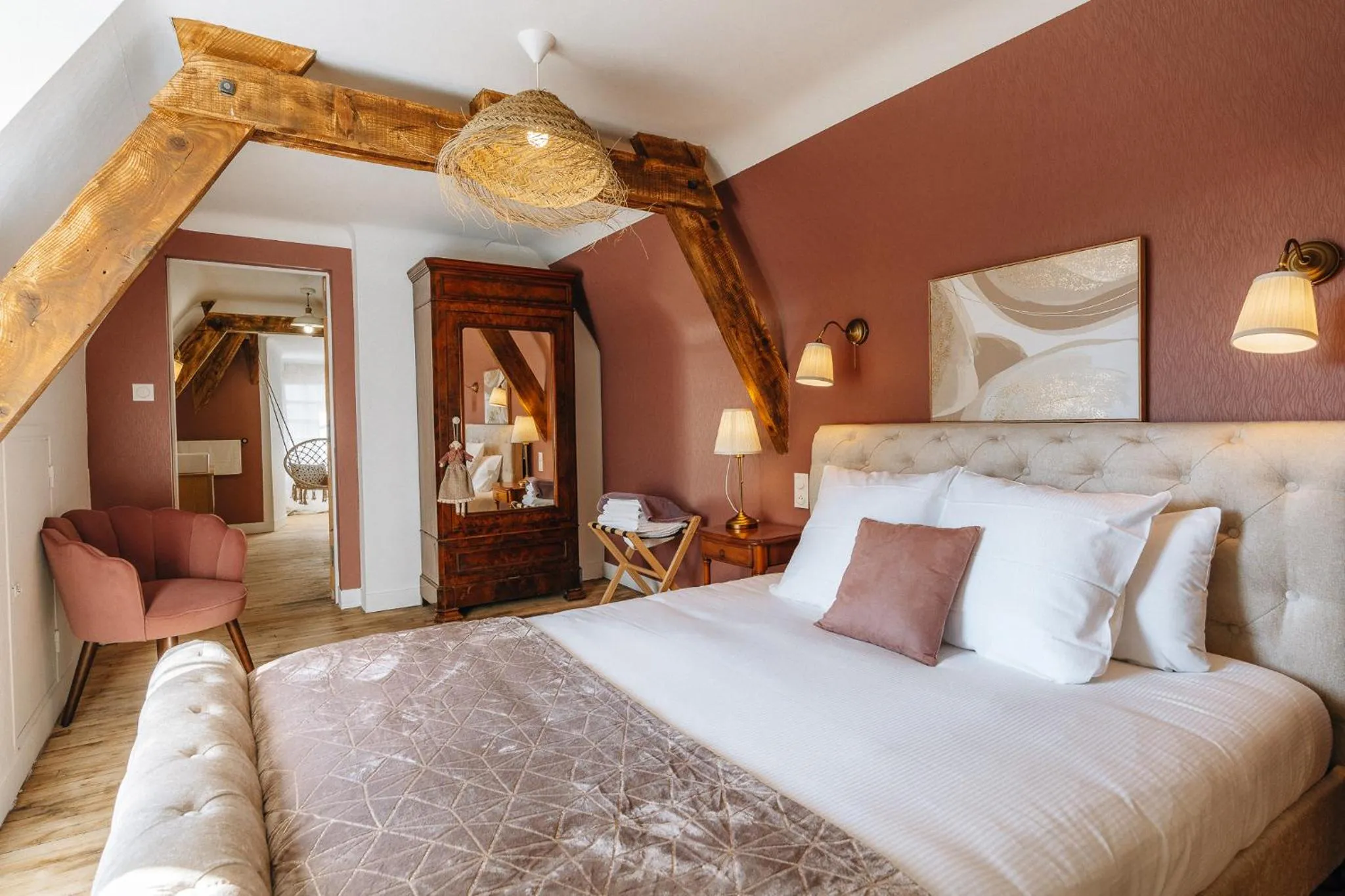 Bed in Hôtel l'Abbaye