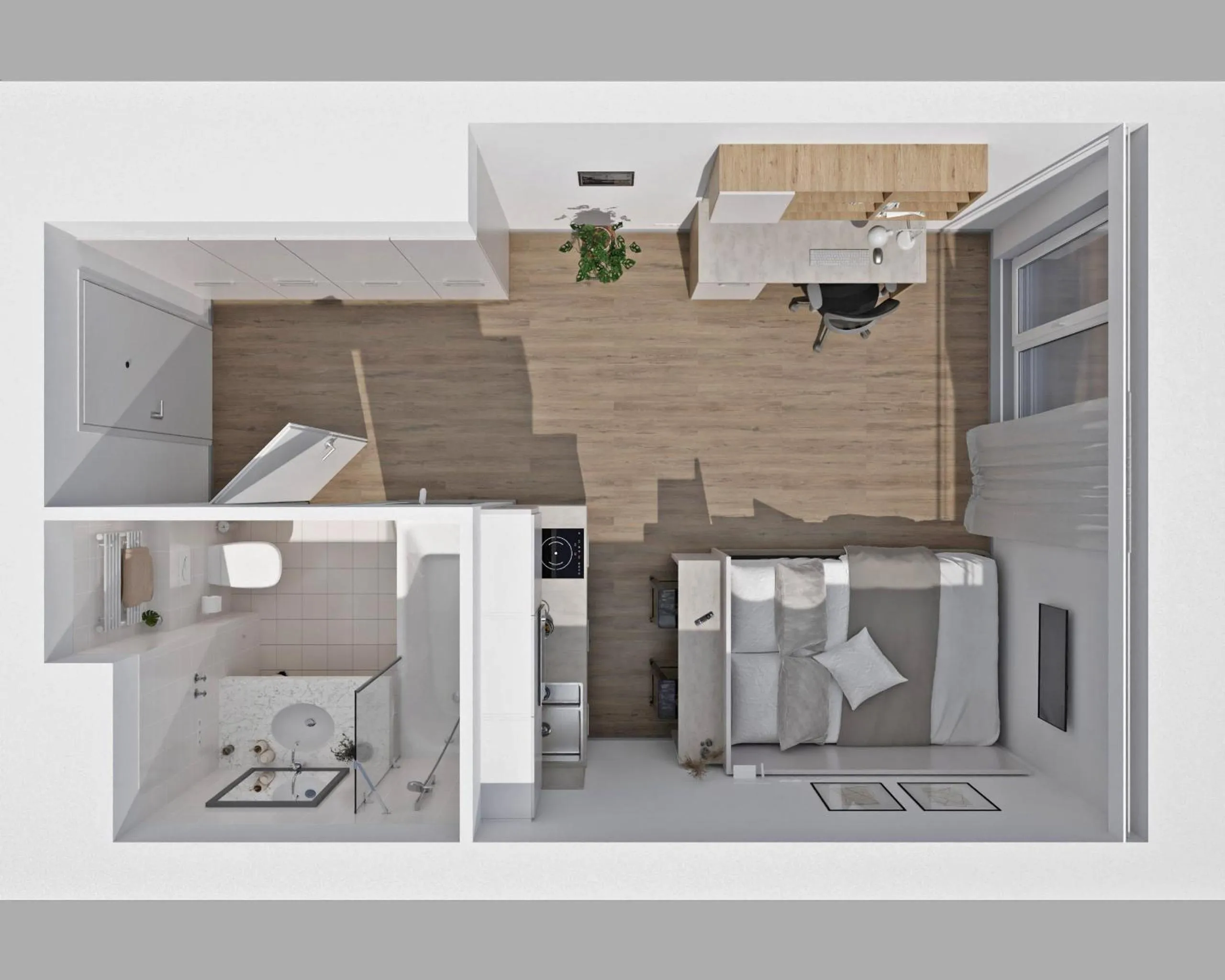 Kitchen or kitchenette in Home and CoLiving Bonn I Aparthotel