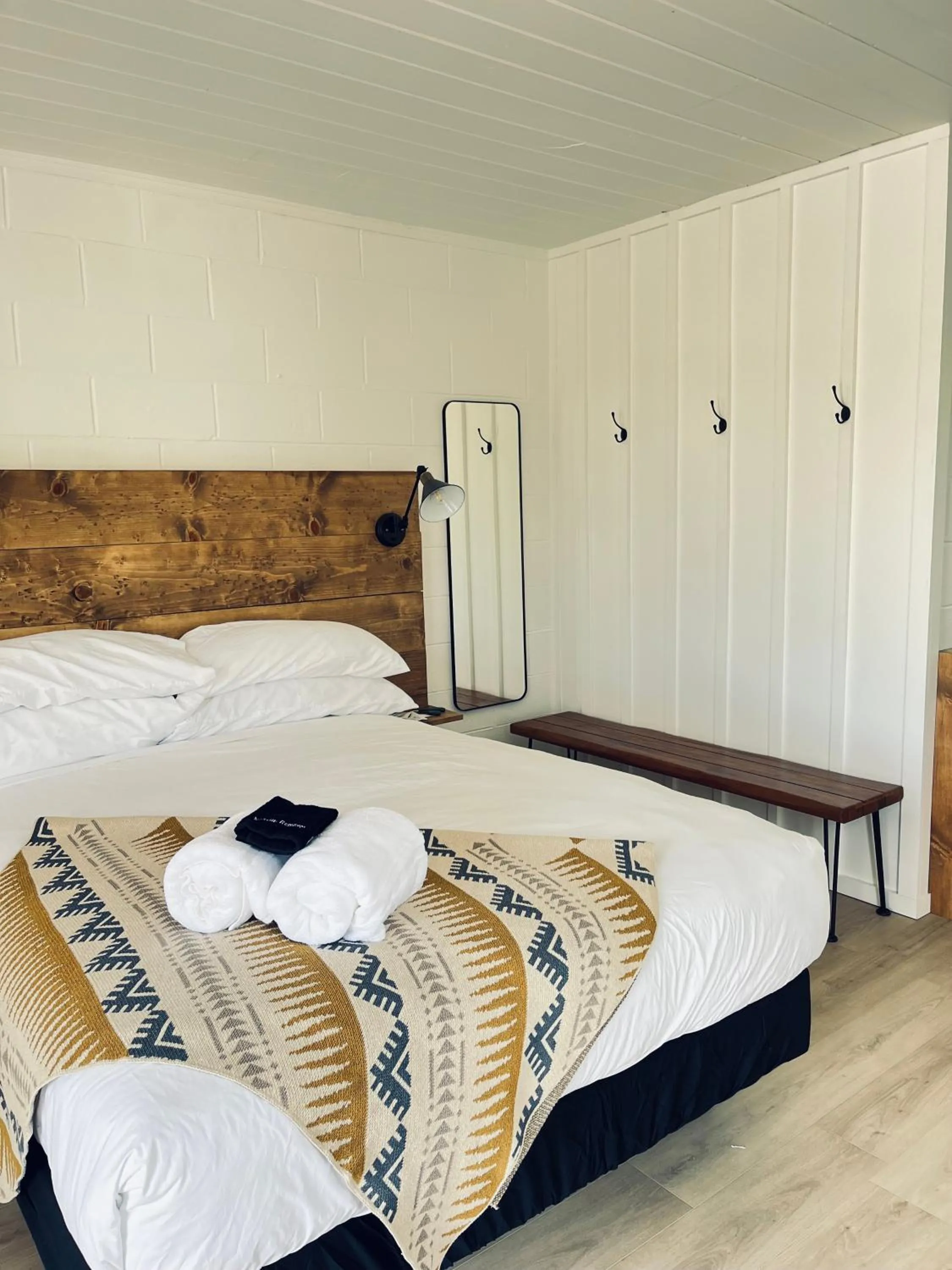 Bed in Triangle Motel