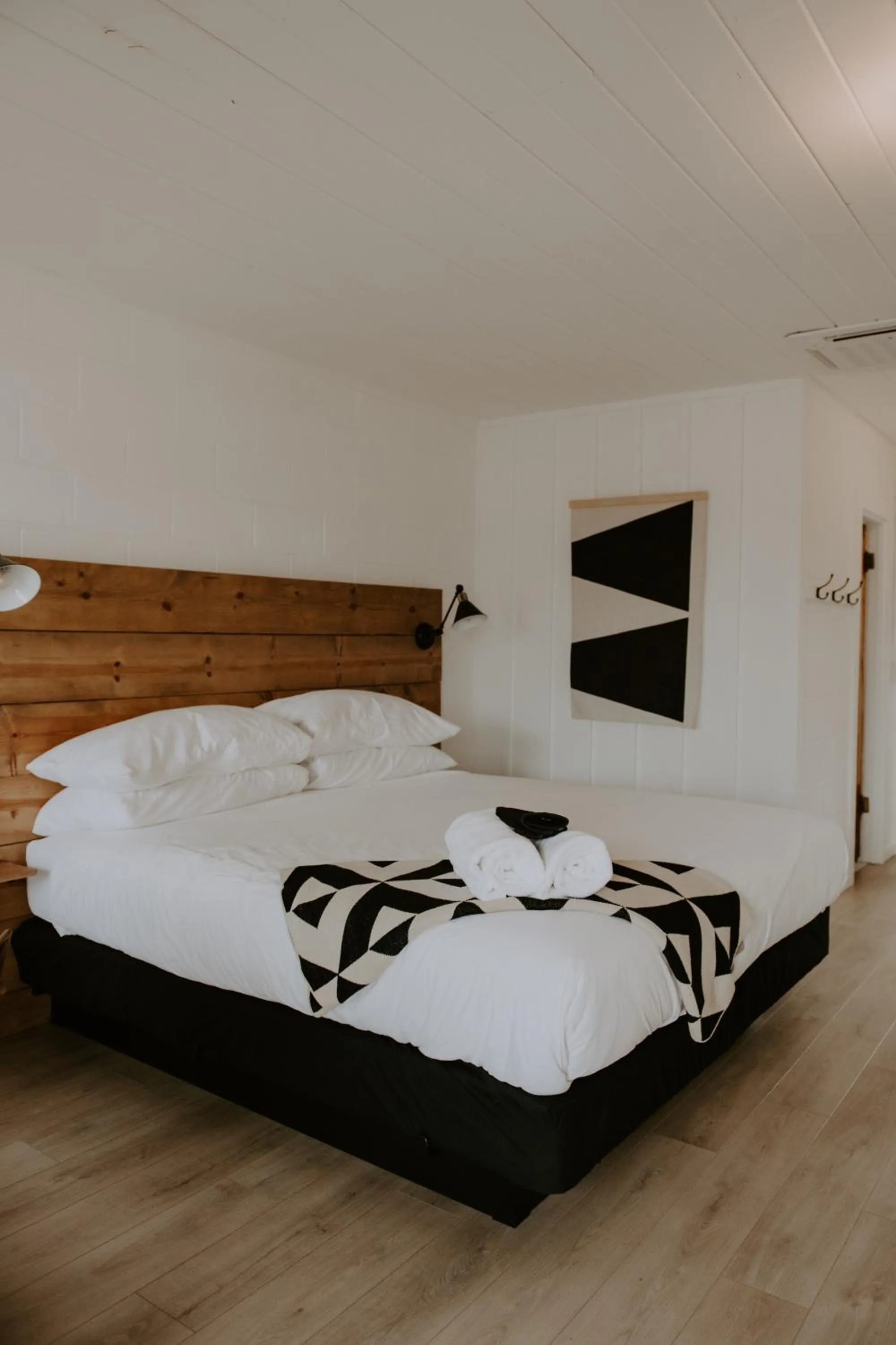 Bed in Triangle Motel