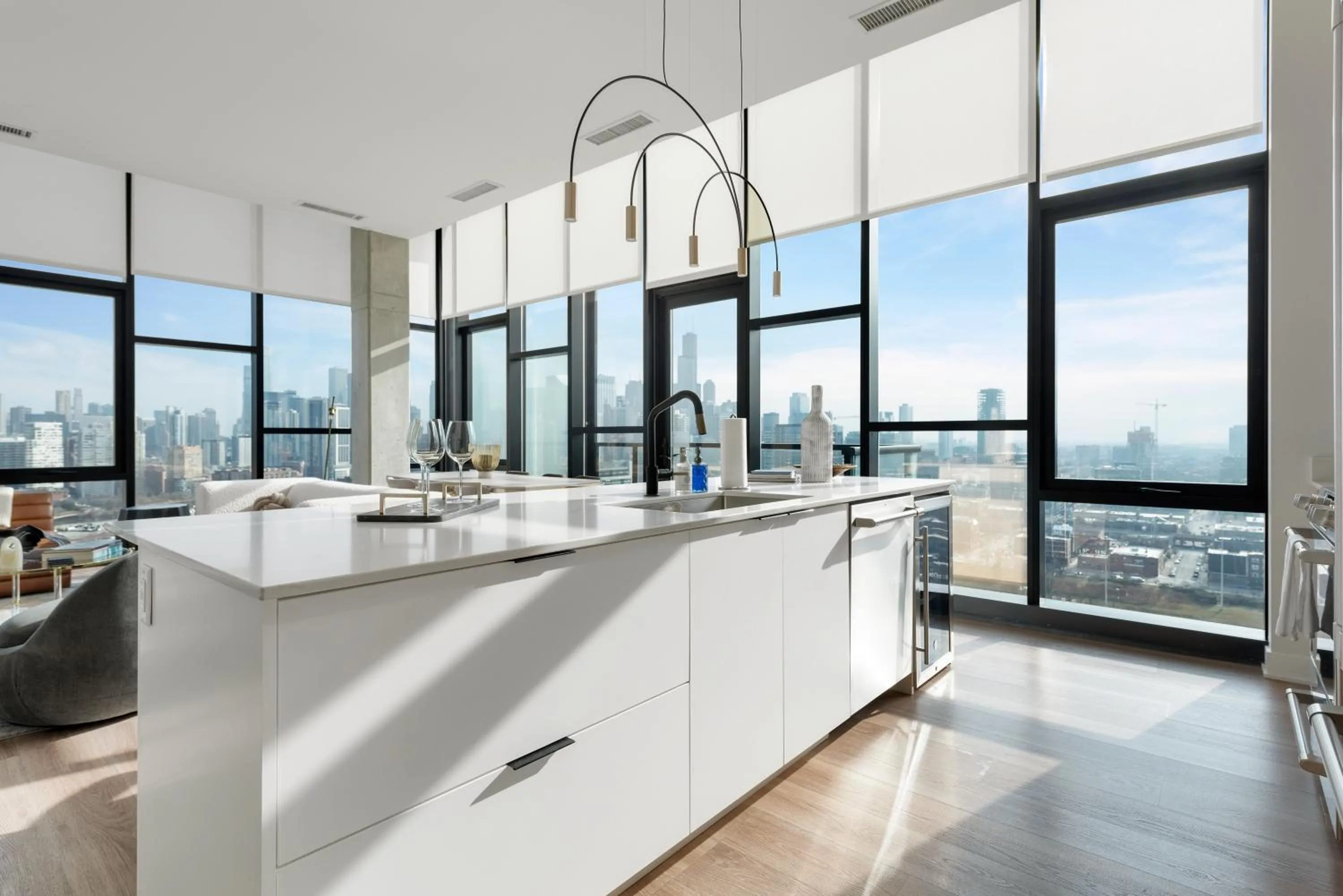 Kitchen or kitchenette in Avenir West Loop Penthouses with Iconic City Views