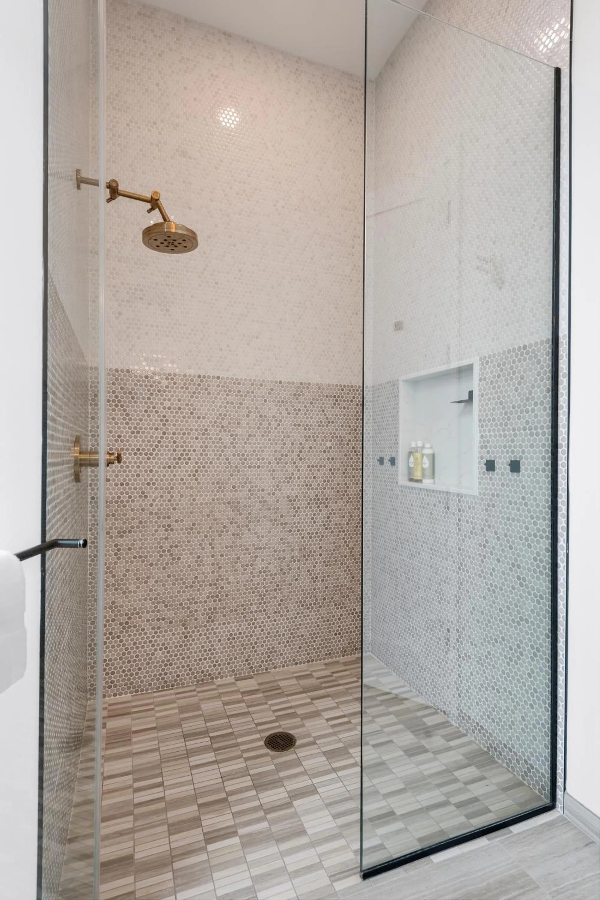 Shower in Avenir West Loop Penthouses with Iconic City Views