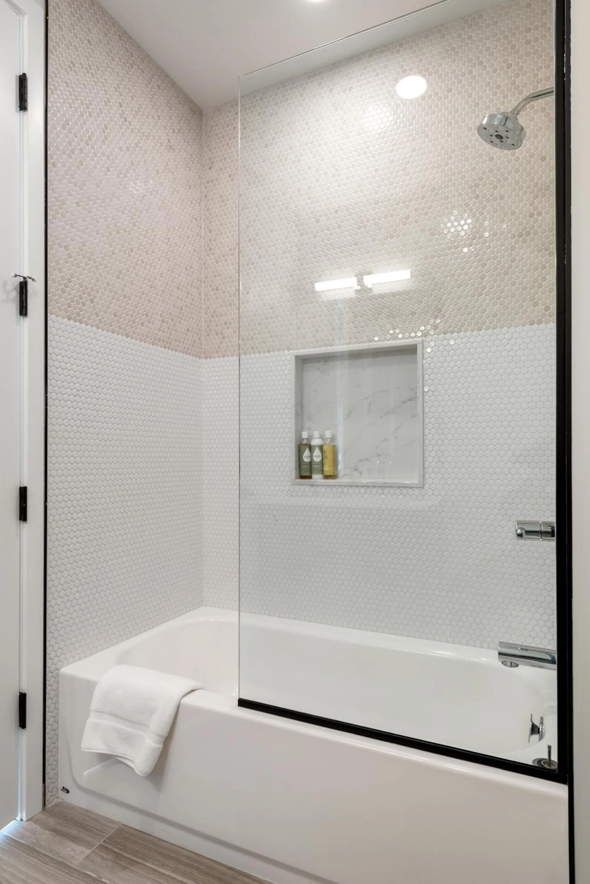 Shower in Avenir West Loop Penthouses with Iconic City Views