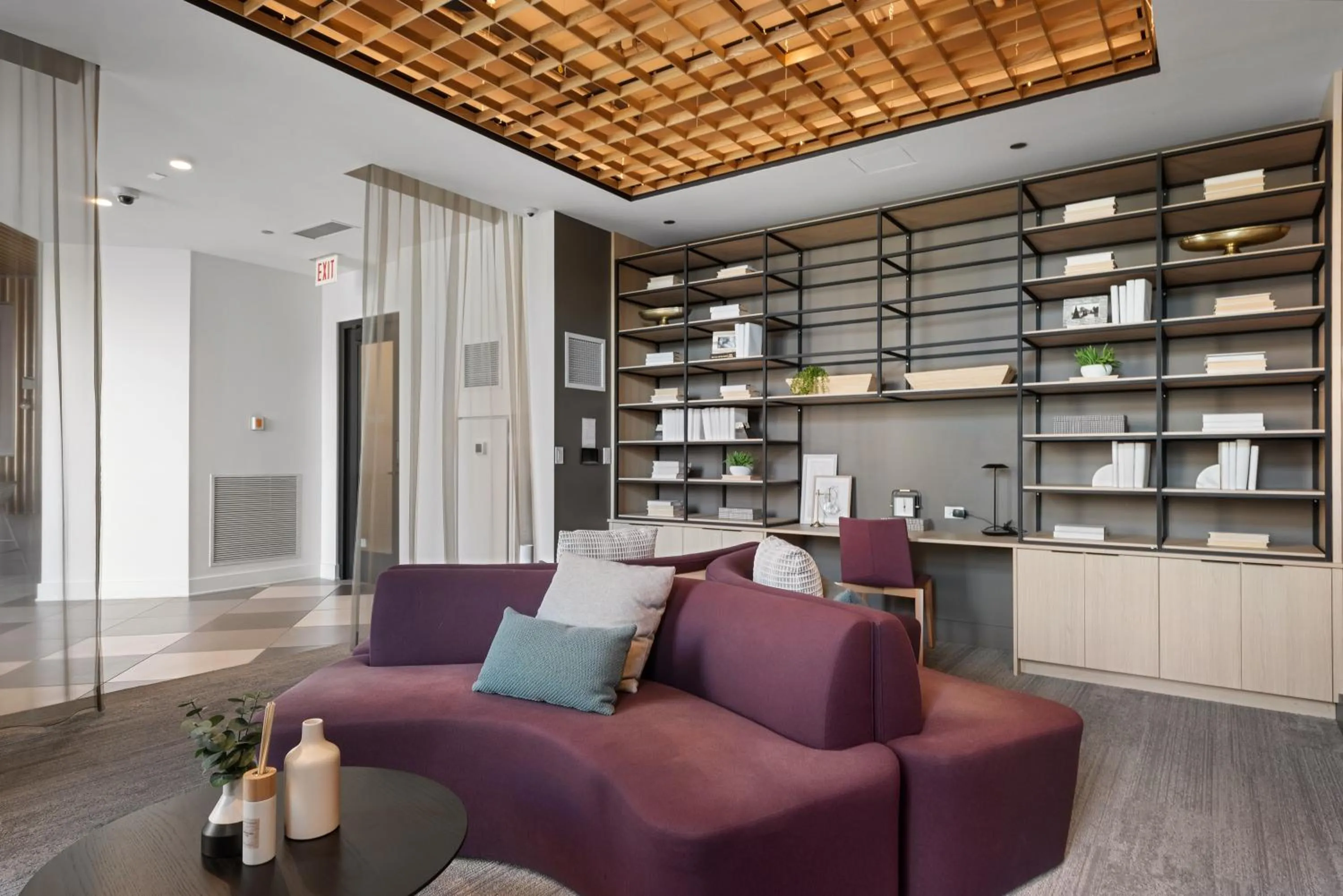 Communal lounge/ TV room in Avenir West Loop Penthouses with Iconic City Views