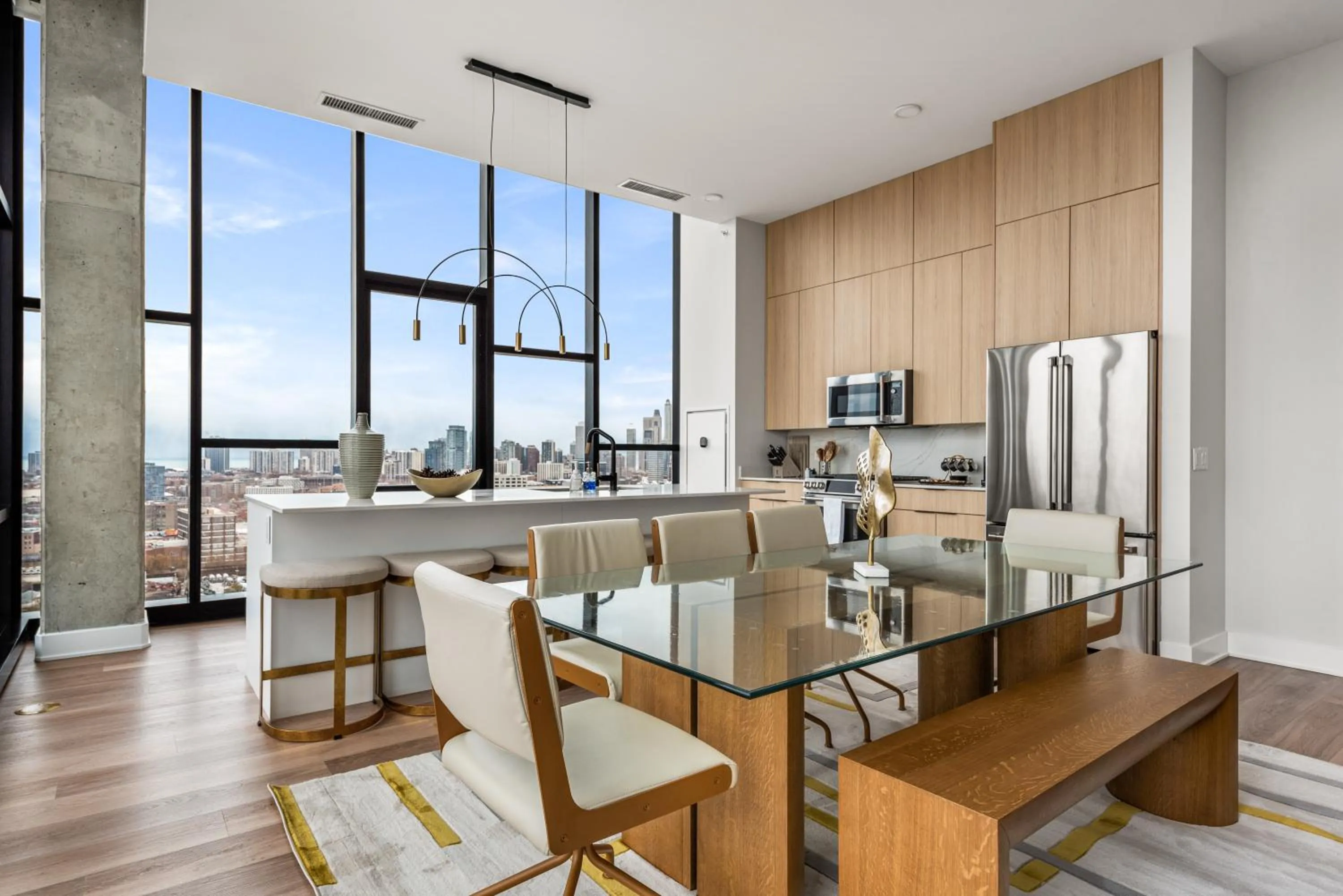 Kitchen or kitchenette in Avenir West Loop Penthouses with Iconic City Views