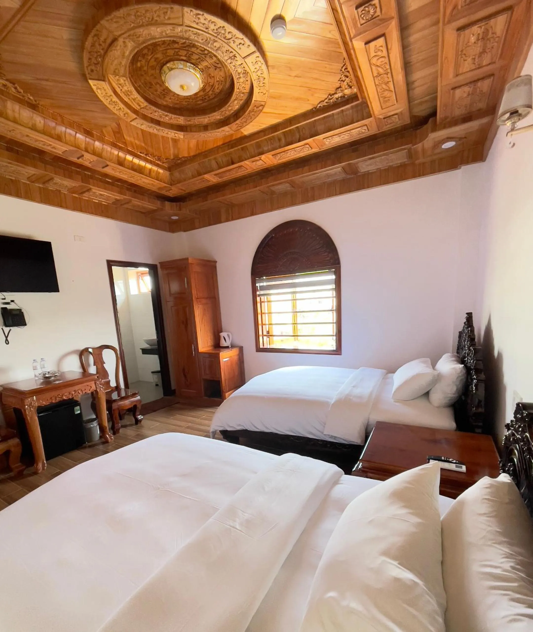 Bed in Hotel Hoàng My