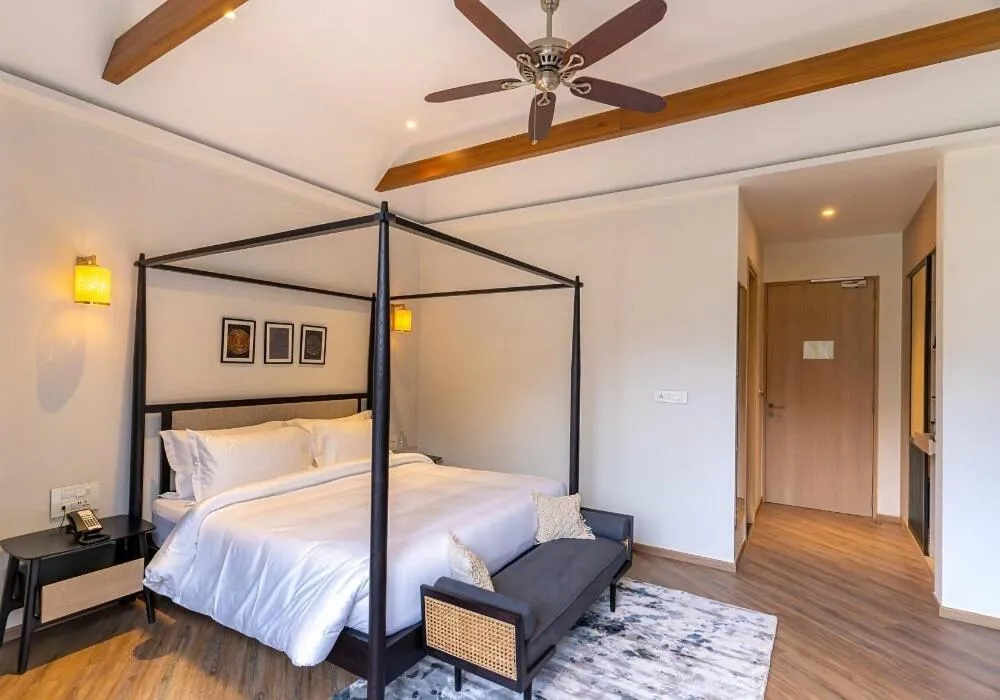 Photo of the whole room, Bed in Nivasana Manali - A Luxury Boutique Hotel