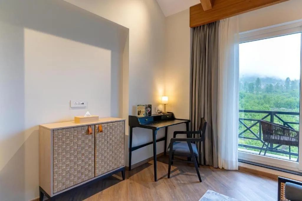 Seating area in Nivasana Manali - A Luxury Boutique Hotel