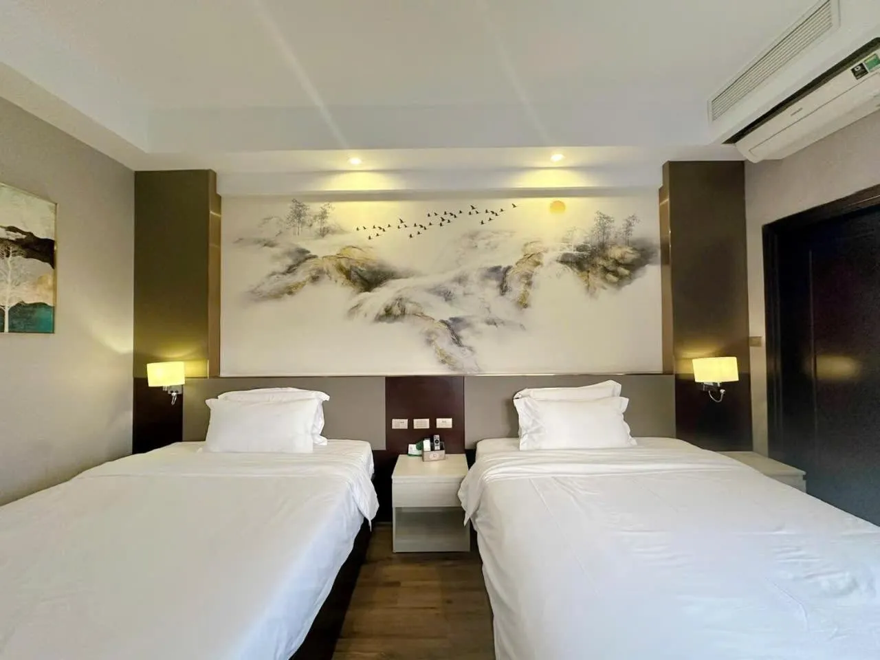 Bed in 东都明月酒店Dong Do Minh Nguyet