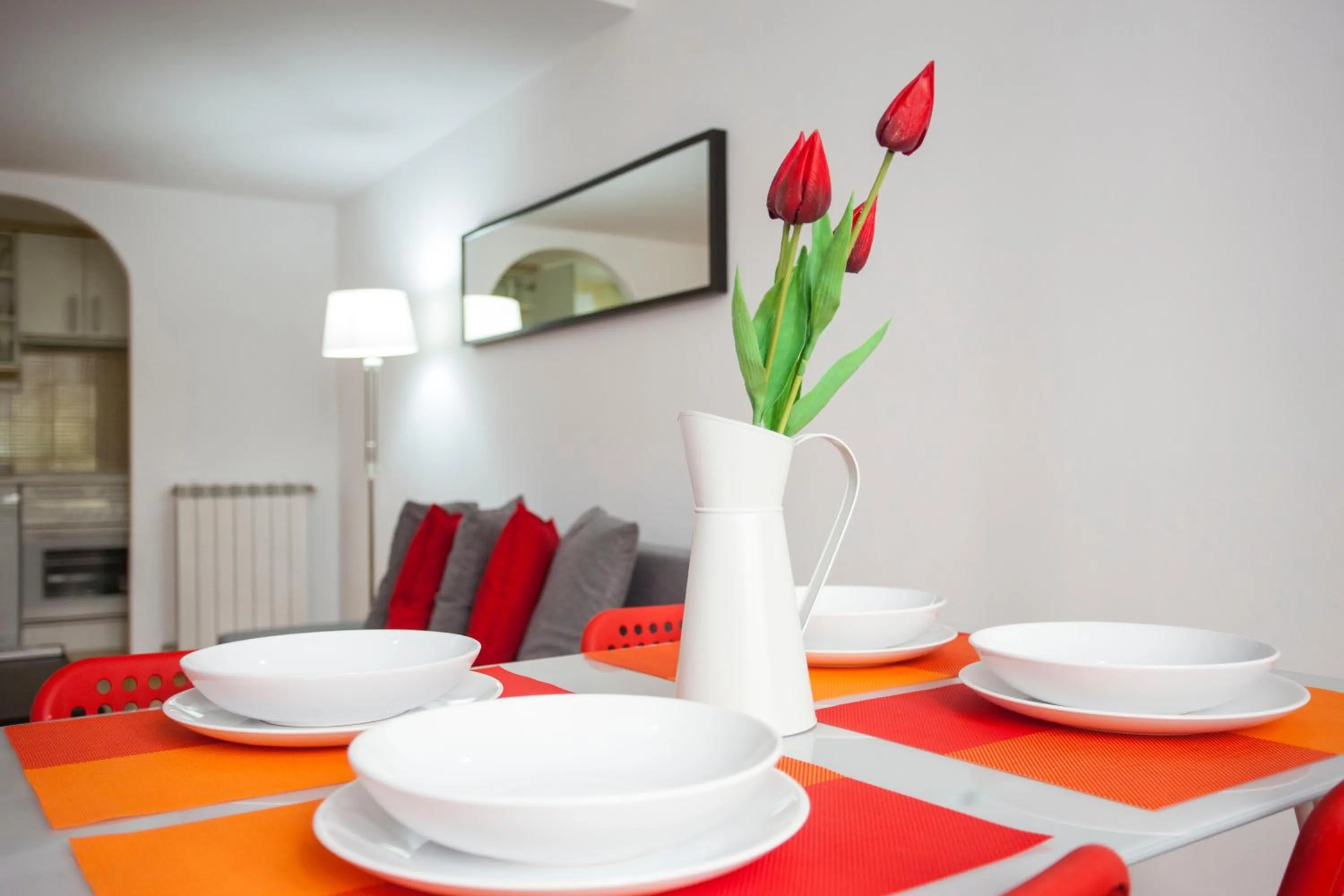 Dining area in Fuencarral Apartments