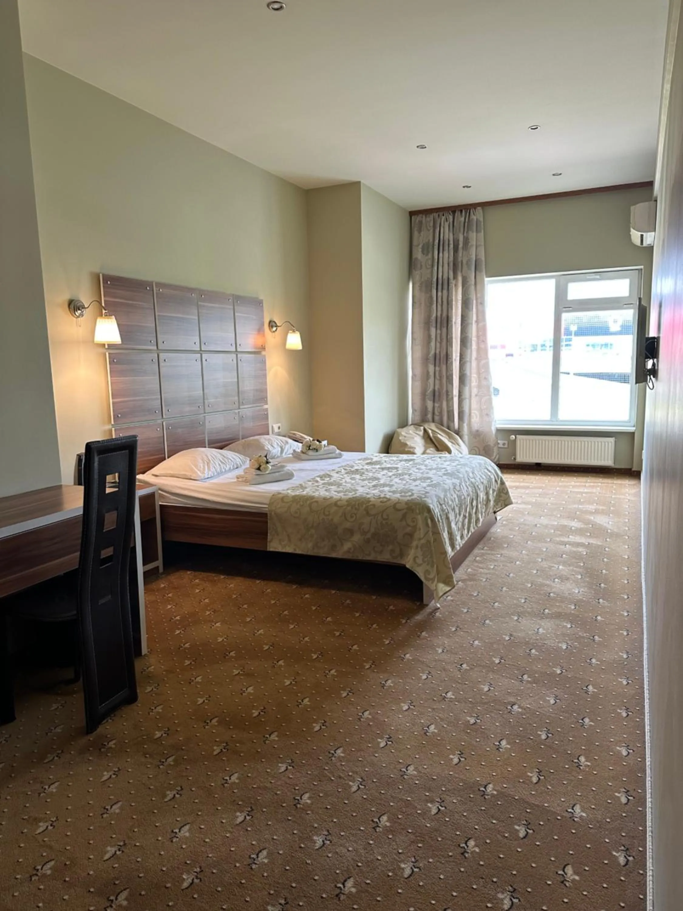 Bed in Riga Unimars Hotel