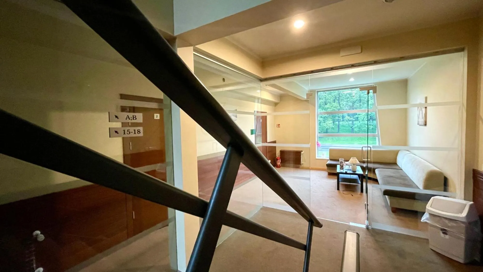 Seating area in Riga Unimars Hotel