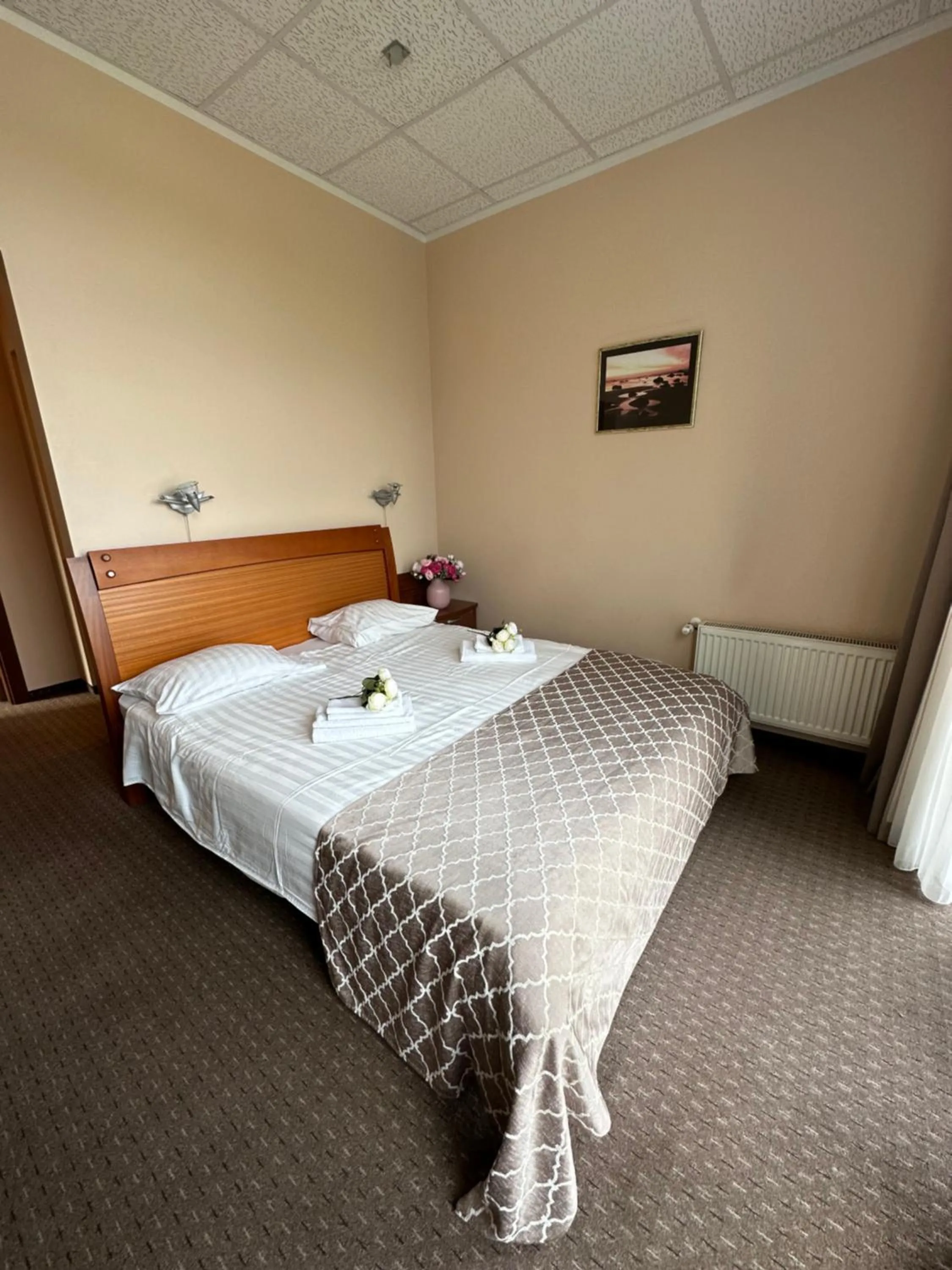 Bed in Riga Unimars Hotel