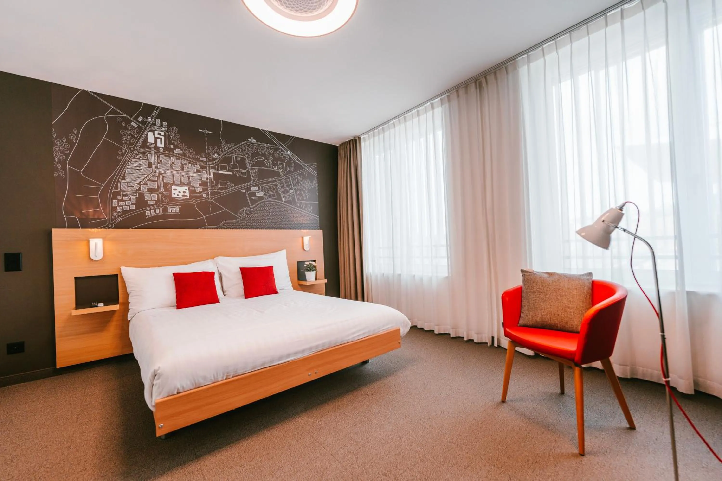 Bed in SwissTech Hotel