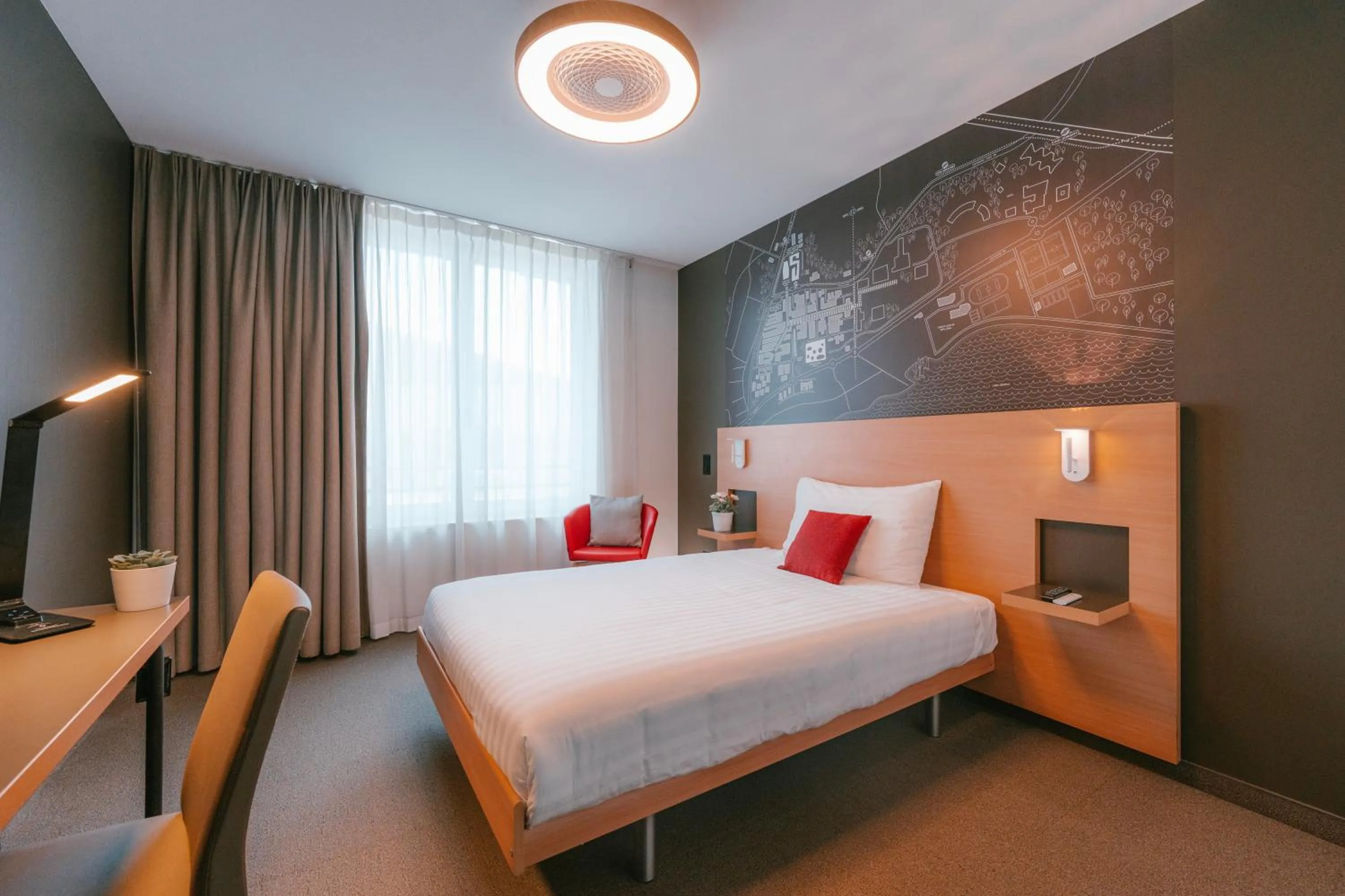 Bed in SwissTech Hotel