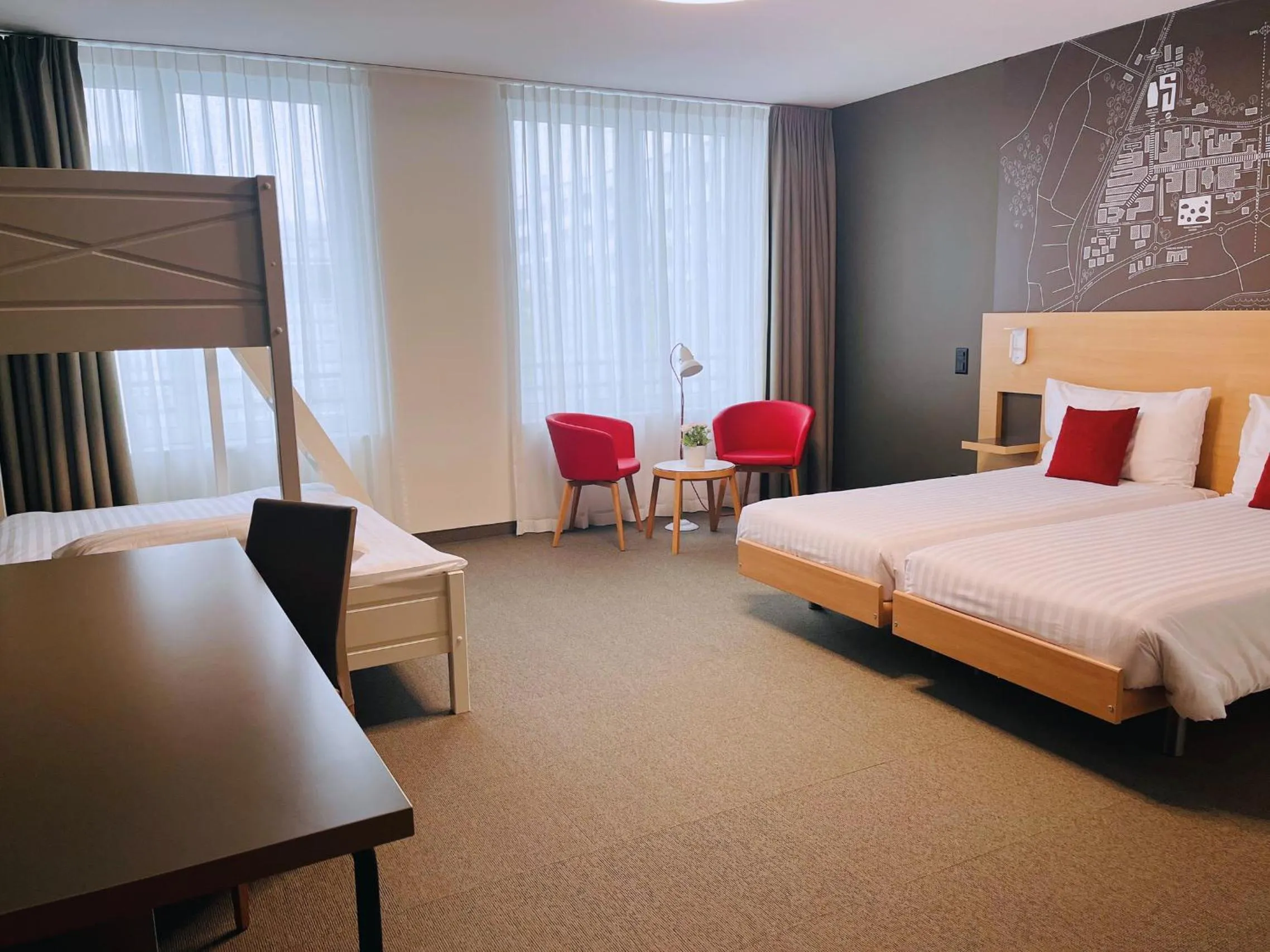 Bed in SwissTech Hotel