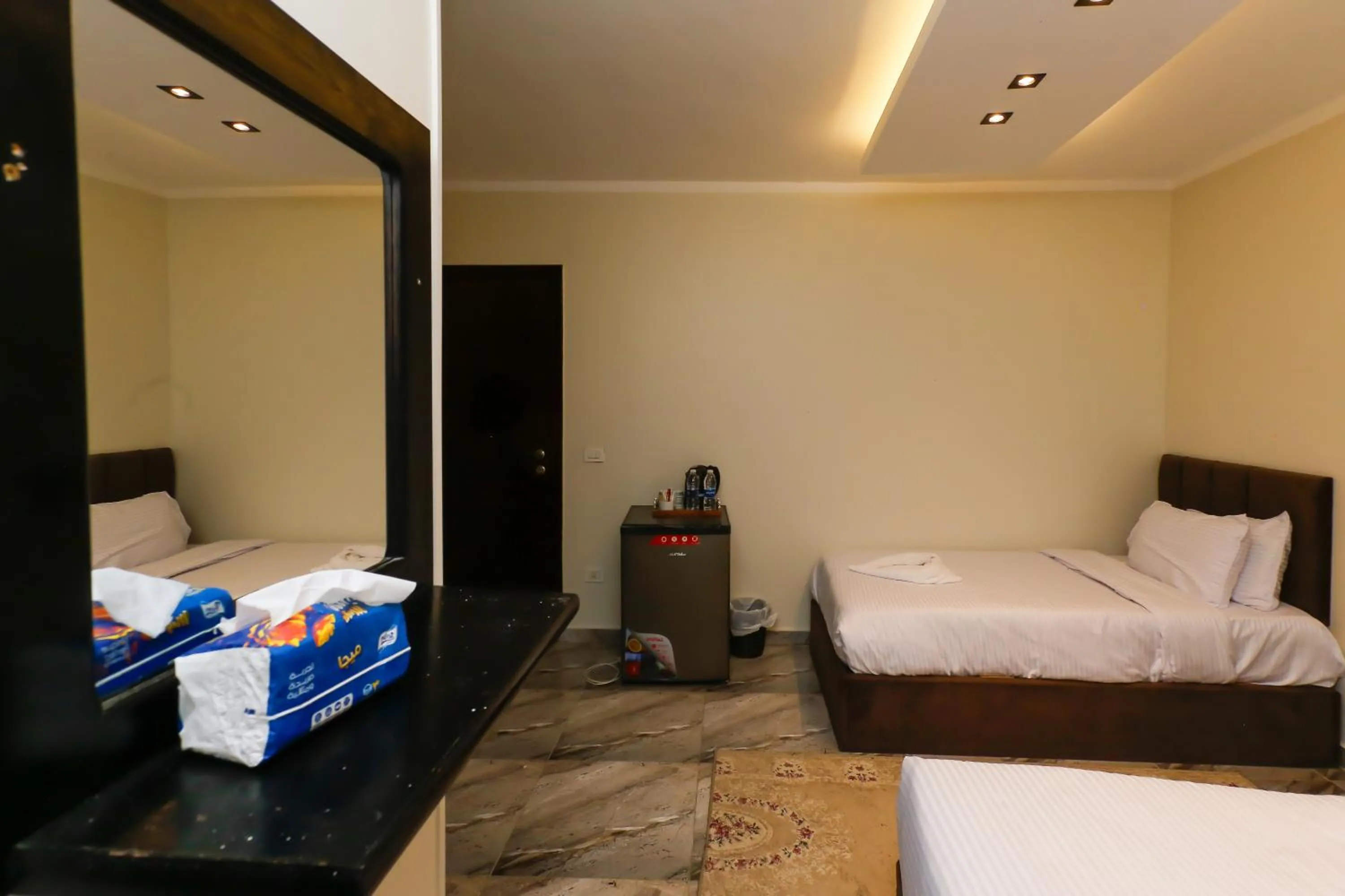 Bed in Happy View Inn