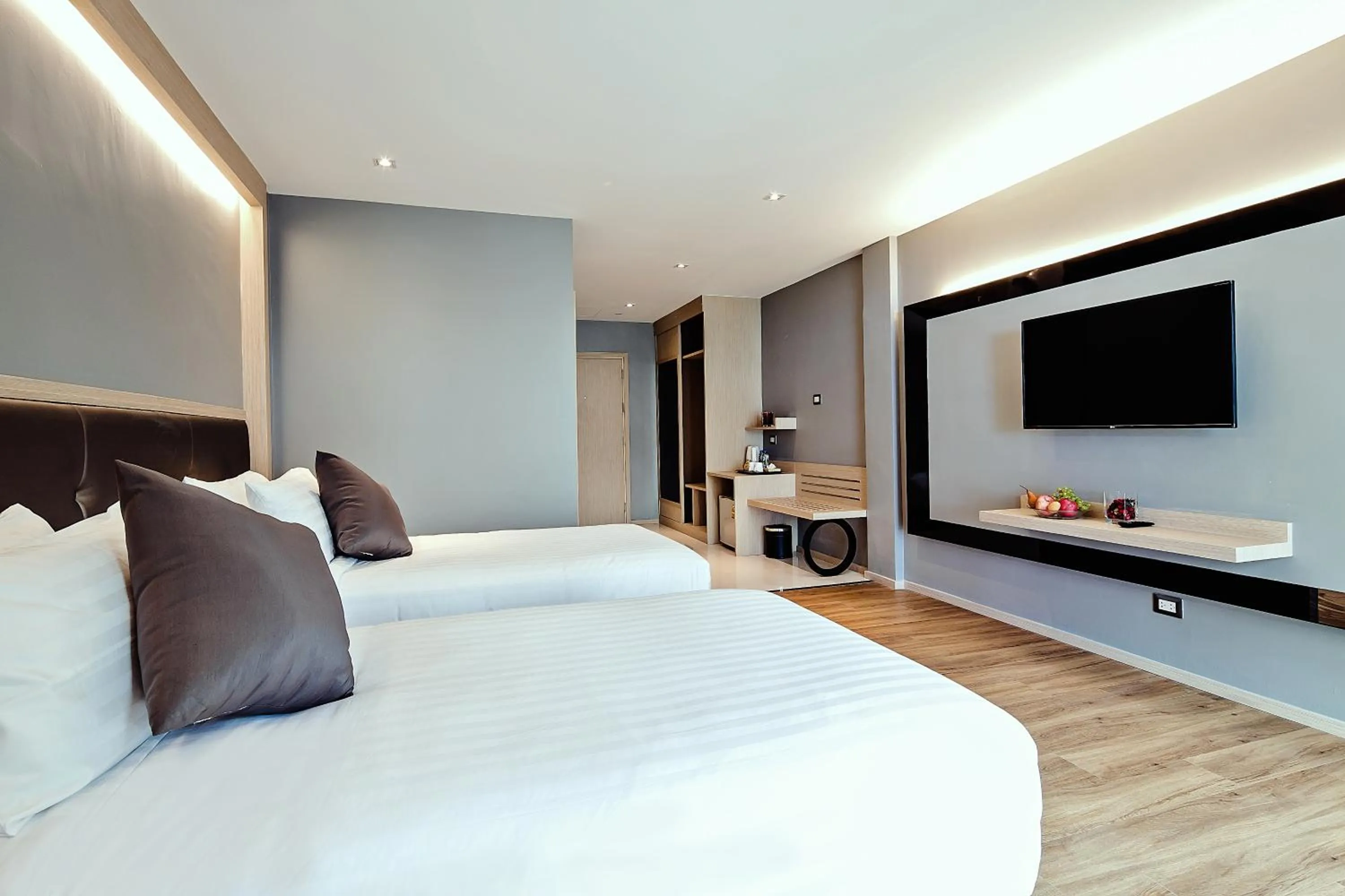 Bedroom, Bed in Three Sukhumvit Hotel - SHA Plus Certified