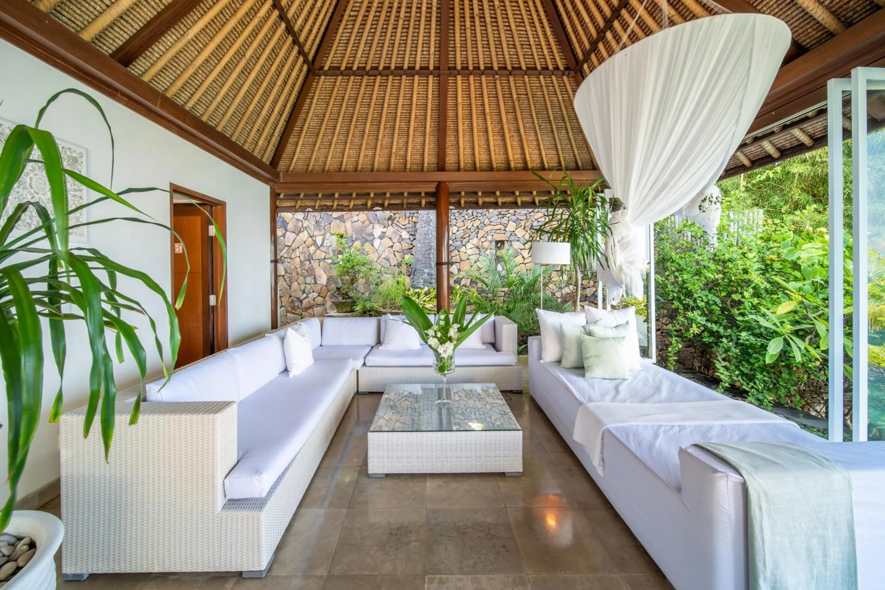 Living room in Shunyata Villas Bali