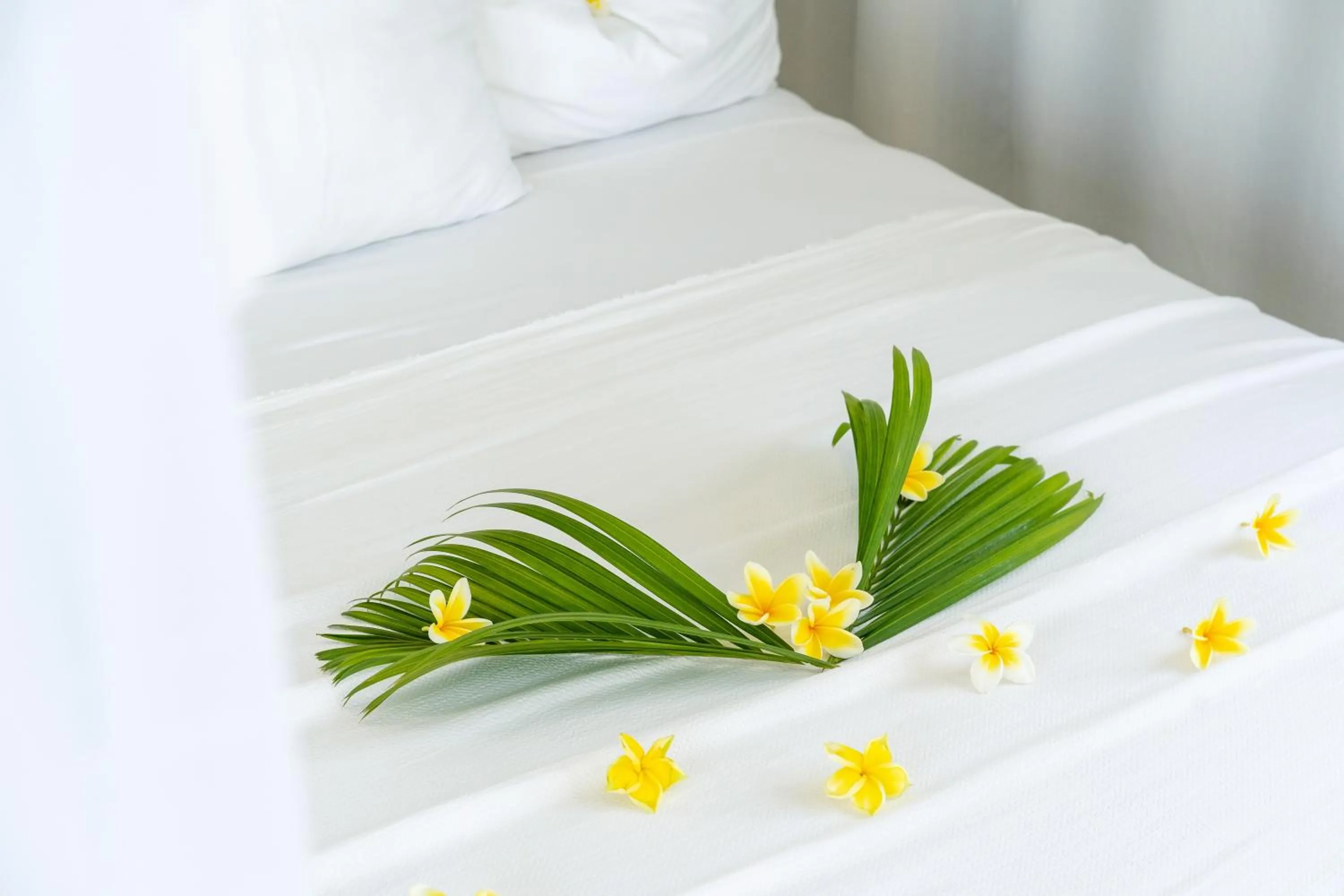 Decorative detail, Bed in Shunyata Villas Bali