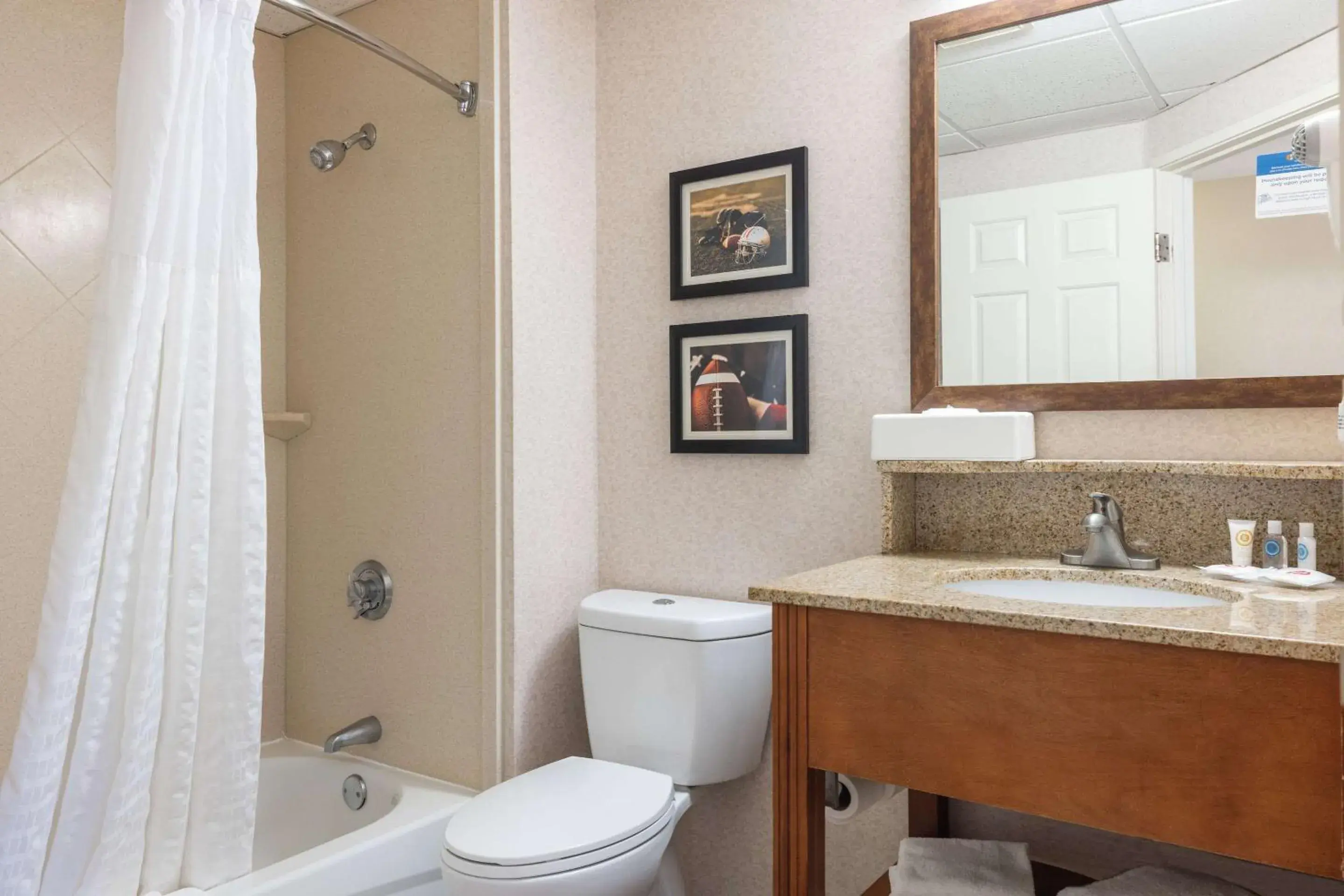 Bedroom, Bathroom in MainStay Suites Foxboro - Mansfield