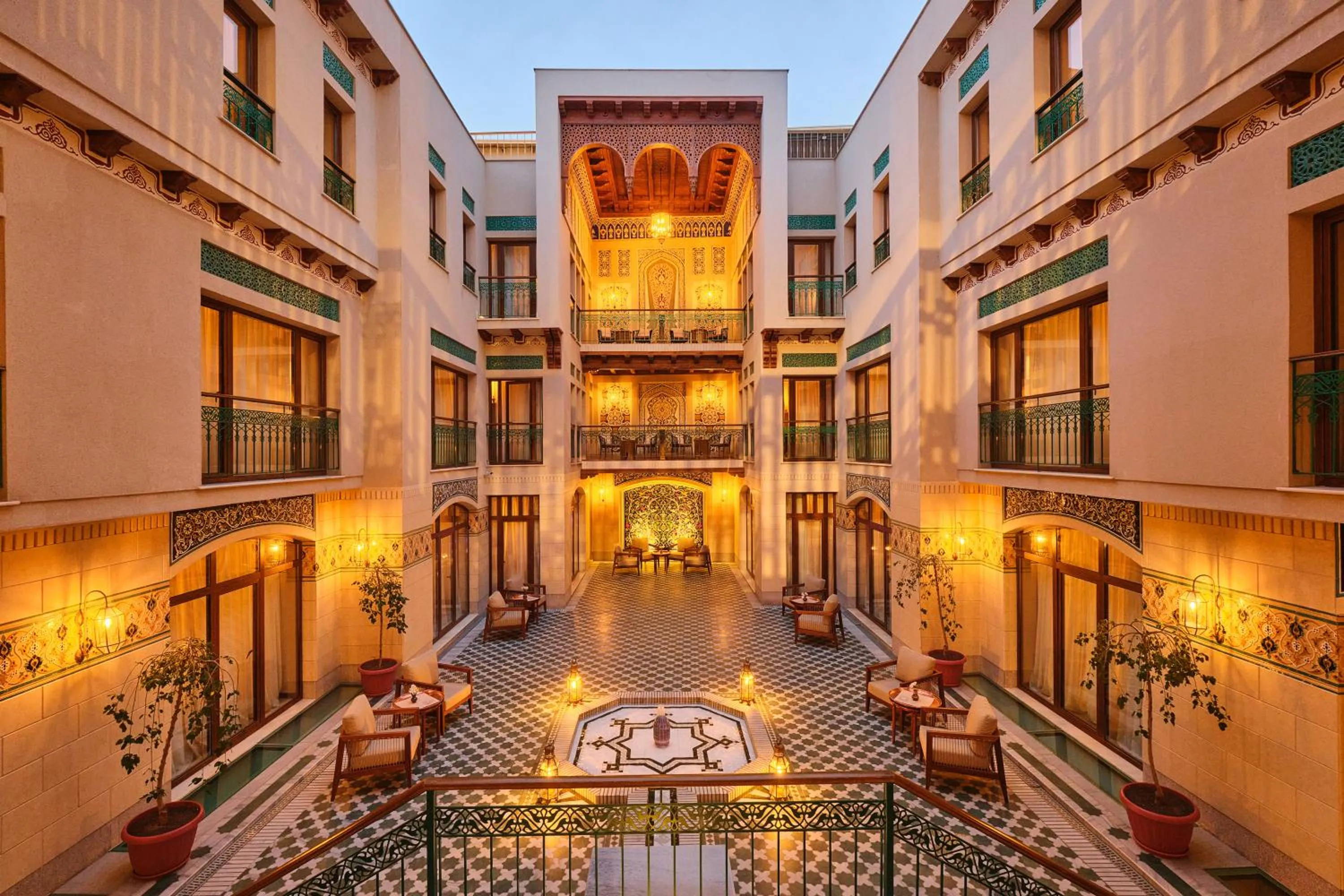 Inner courtyard view in Kosh Havuz boutique hotel