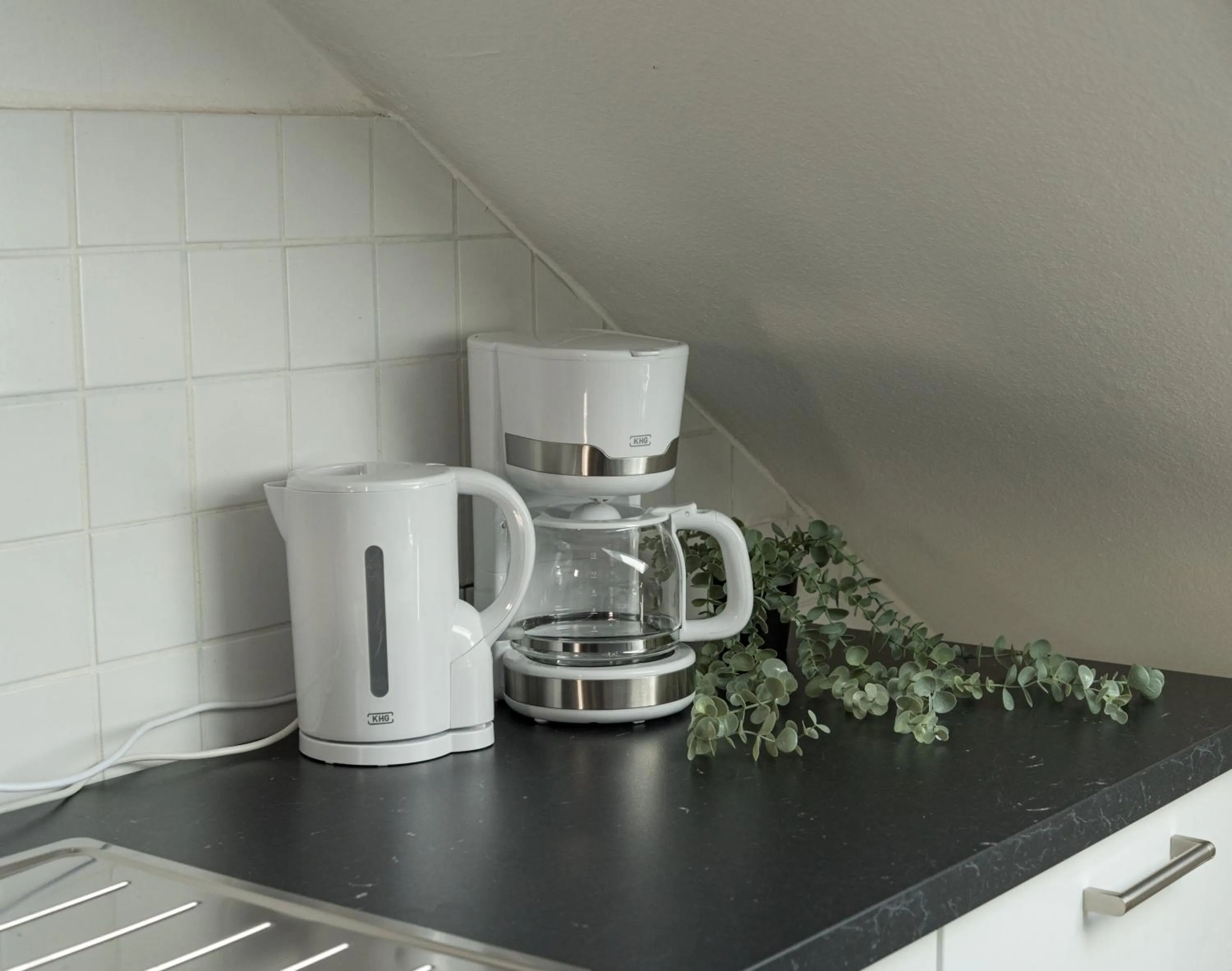 Kitchen or kitchenette in Pension Zur Mühle