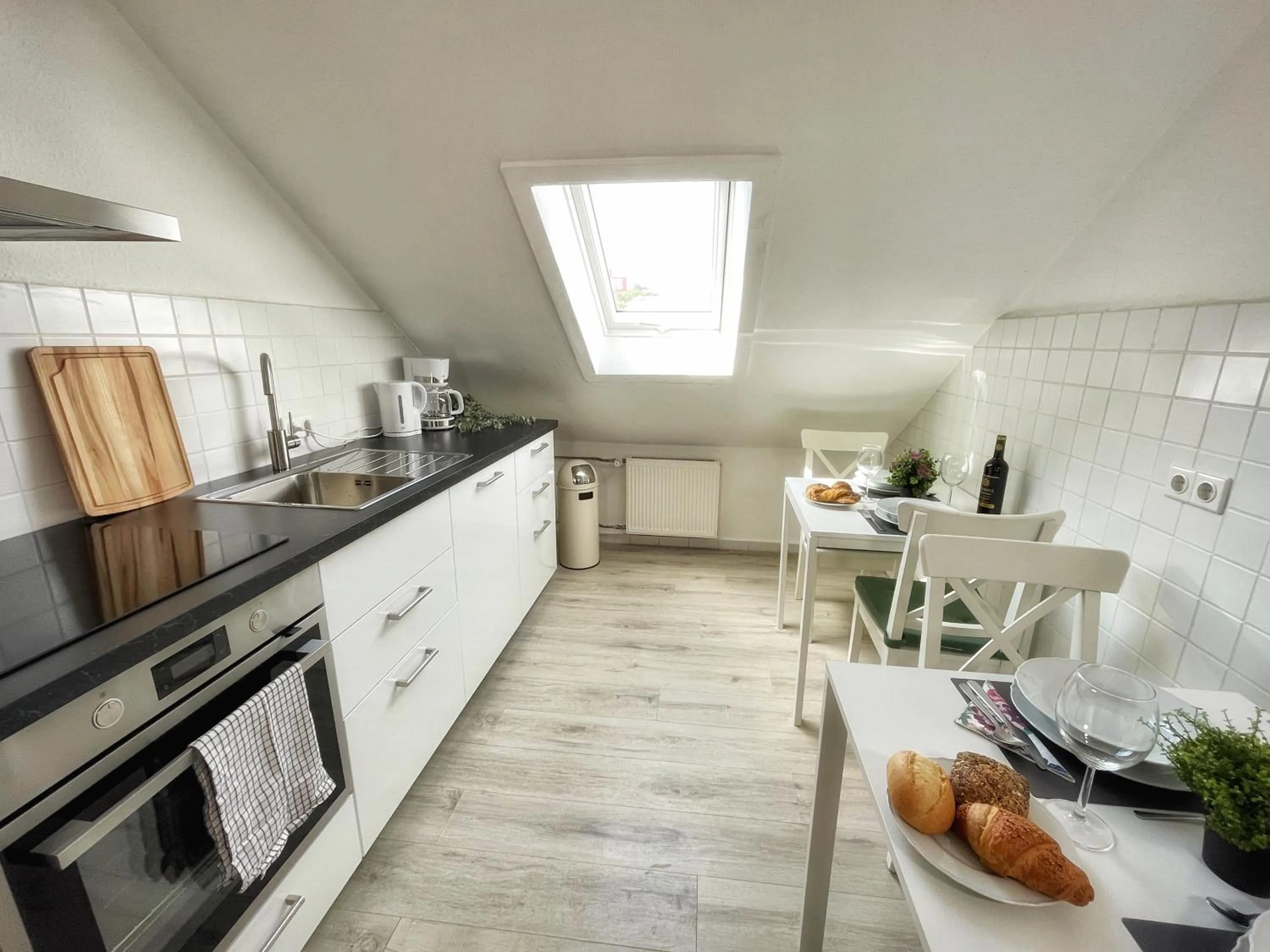 Kitchen or kitchenette in Pension Zur Mühle