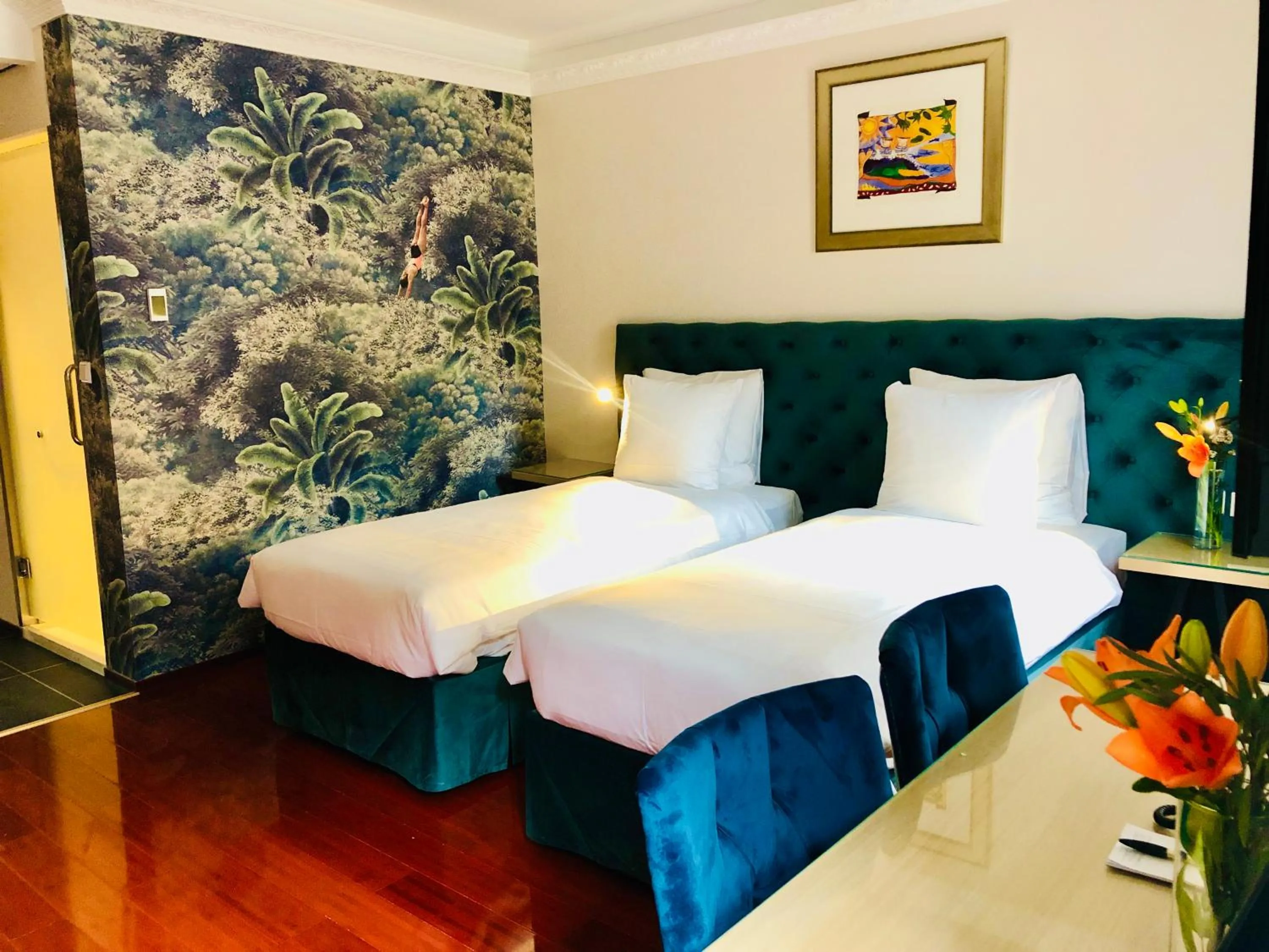 Decorative detail, Bed in Chasse Residency Hotel