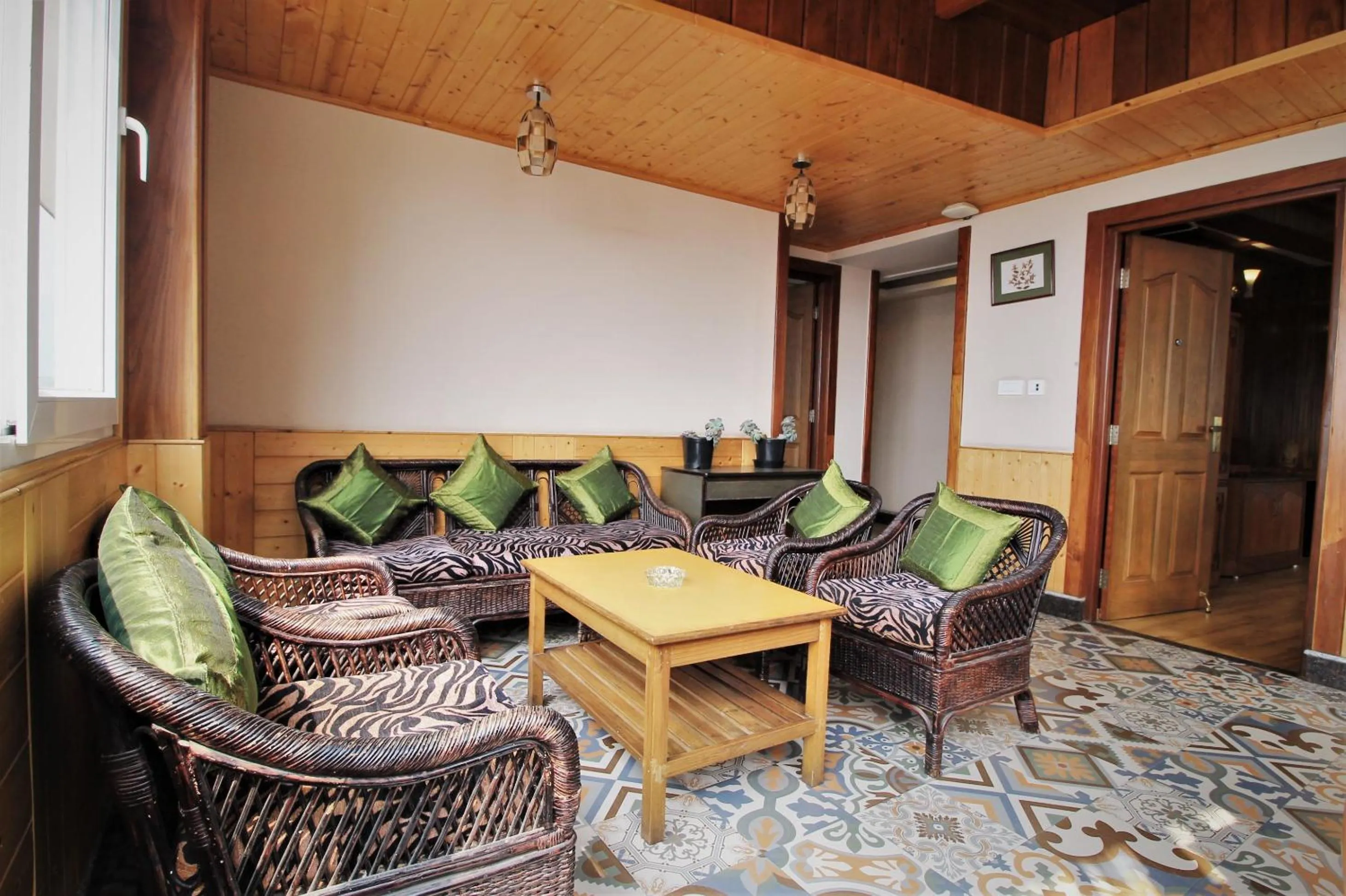 Seating area in Orchid Lords Eco Inn Gangtok