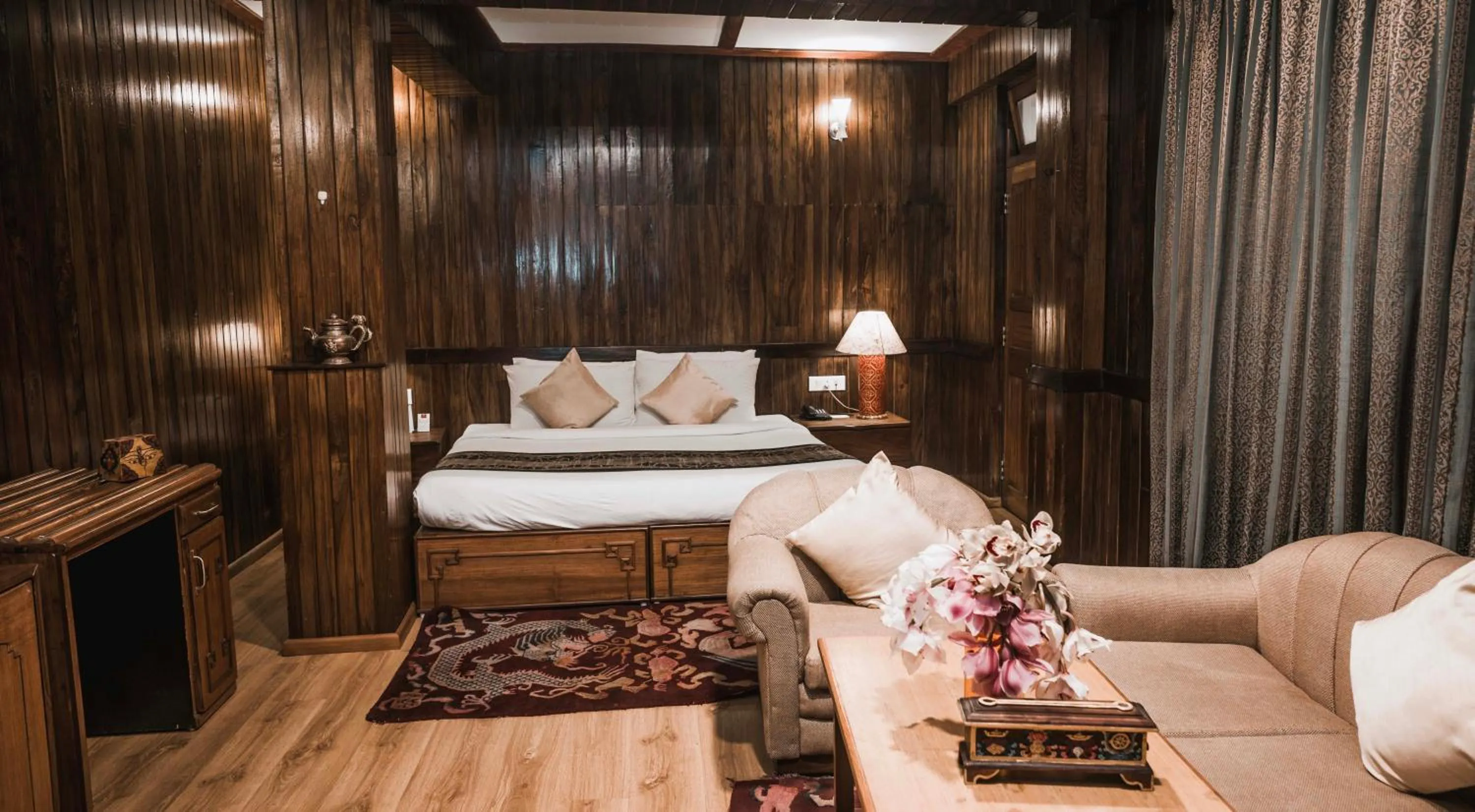 Seating area in Orchid Lords Eco Inn Gangtok