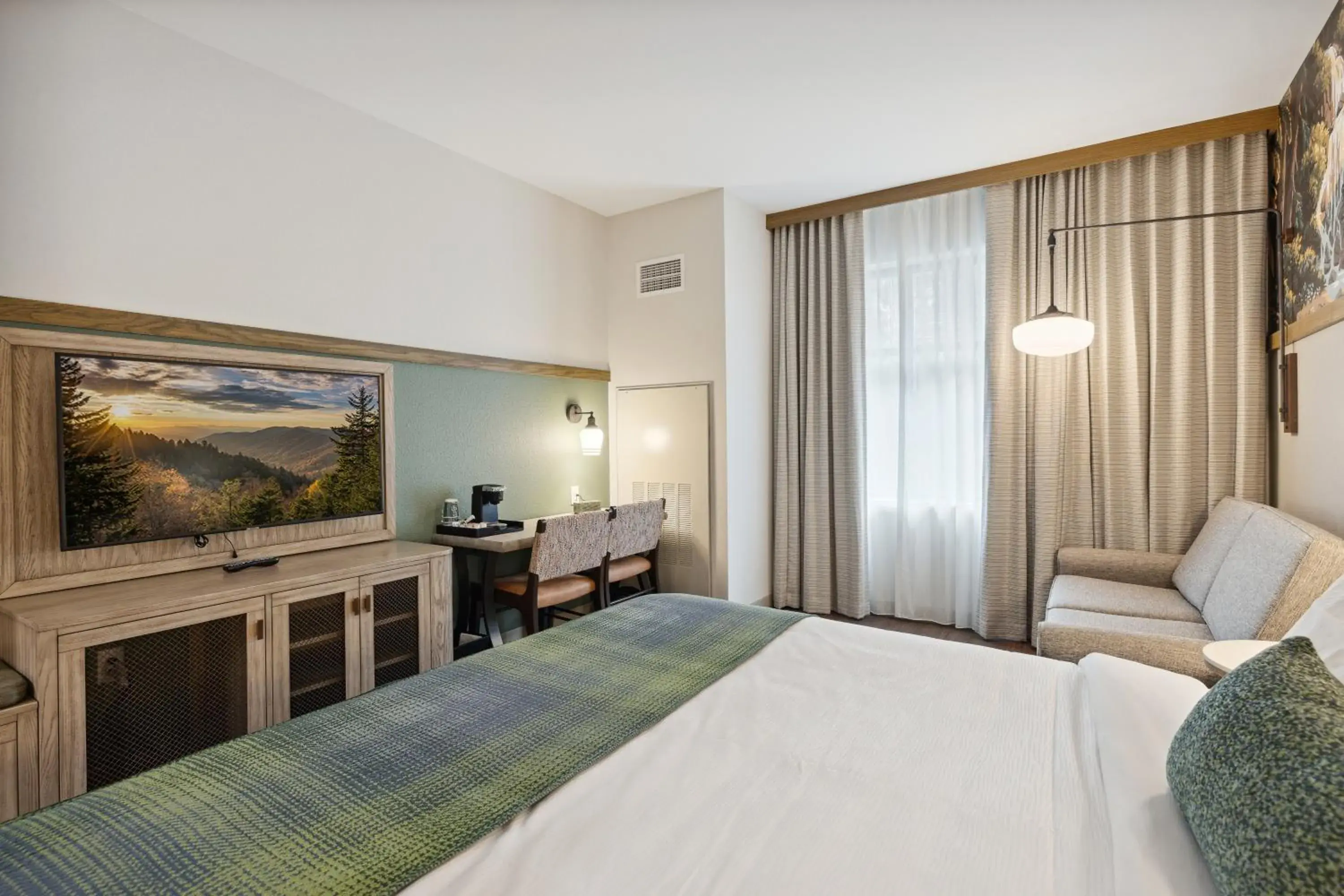 King Room with Sleeper Sofa in Dollywood's HeartSong Lodge & Resort King Room with Sleeper Sofa in Dollywood's HeartSong Lodge & Resort