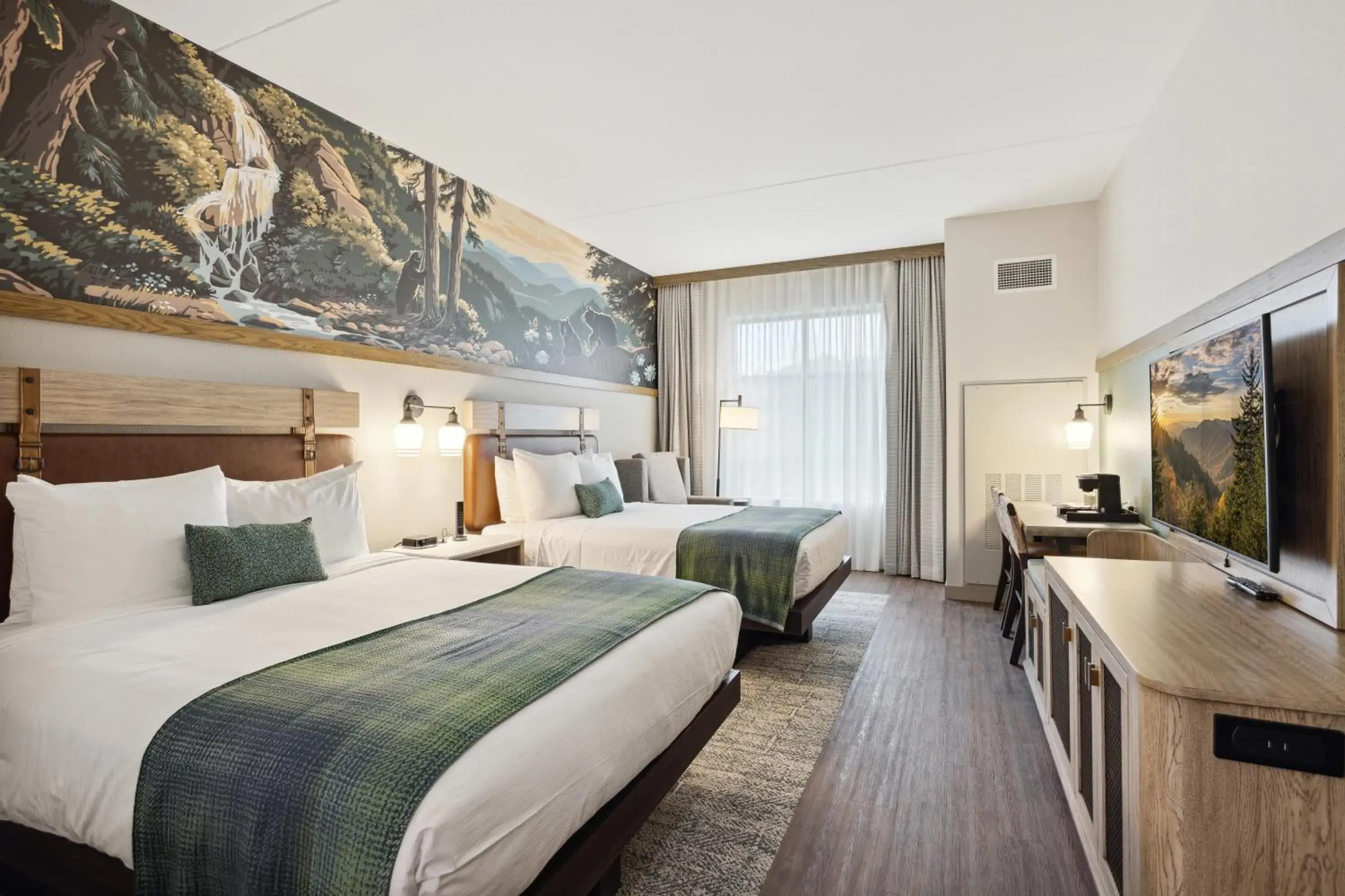 Queen Room with Two Queen Beds in Dollywood's HeartSong Lodge & Resort Queen Room with Two Queen Beds in Dollywood's HeartSong Lodge & Resort