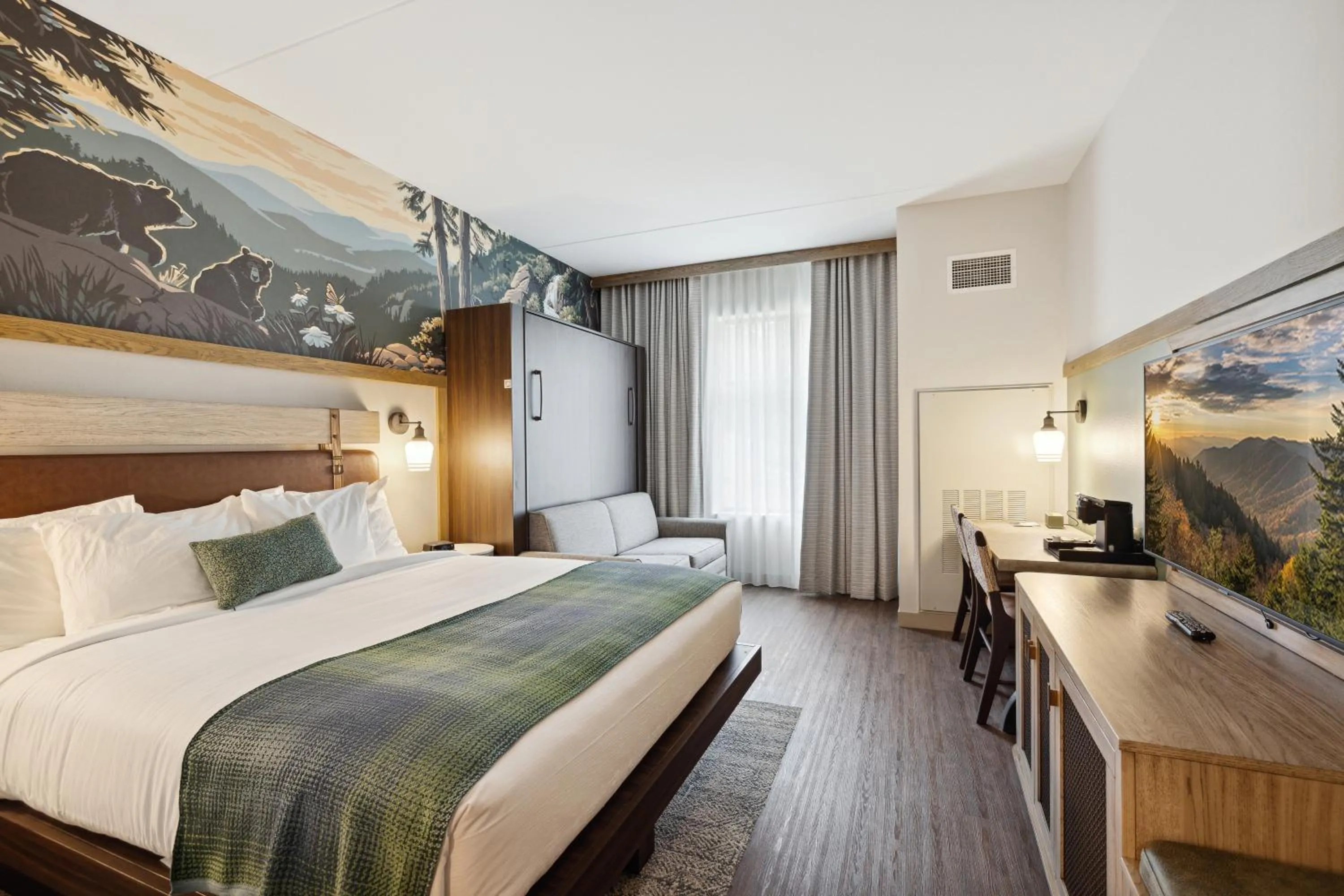 Bed in Dollywood's HeartSong Lodge & Resort