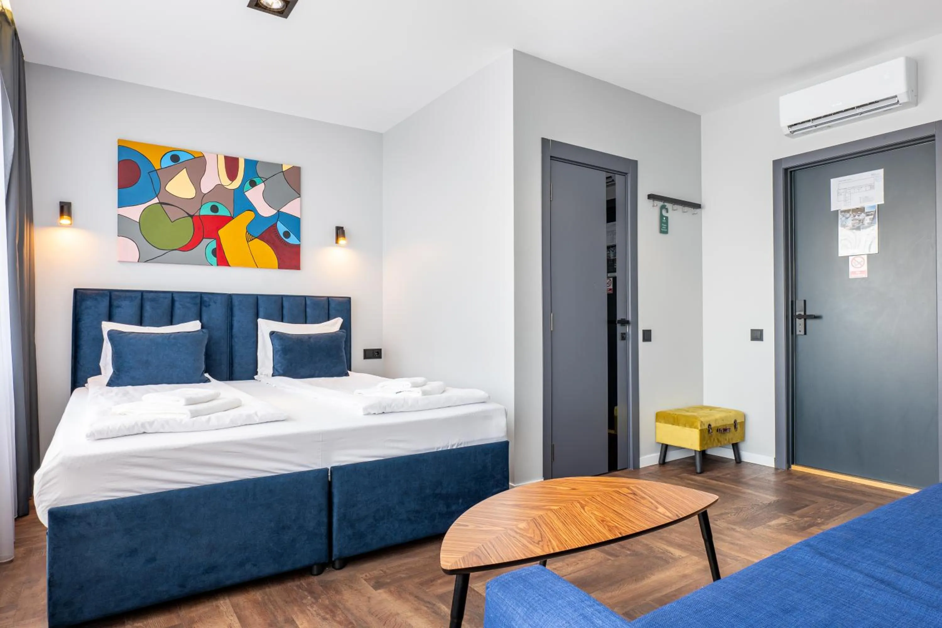 Bed in Luna Self Check-in Hotel Klaipeda