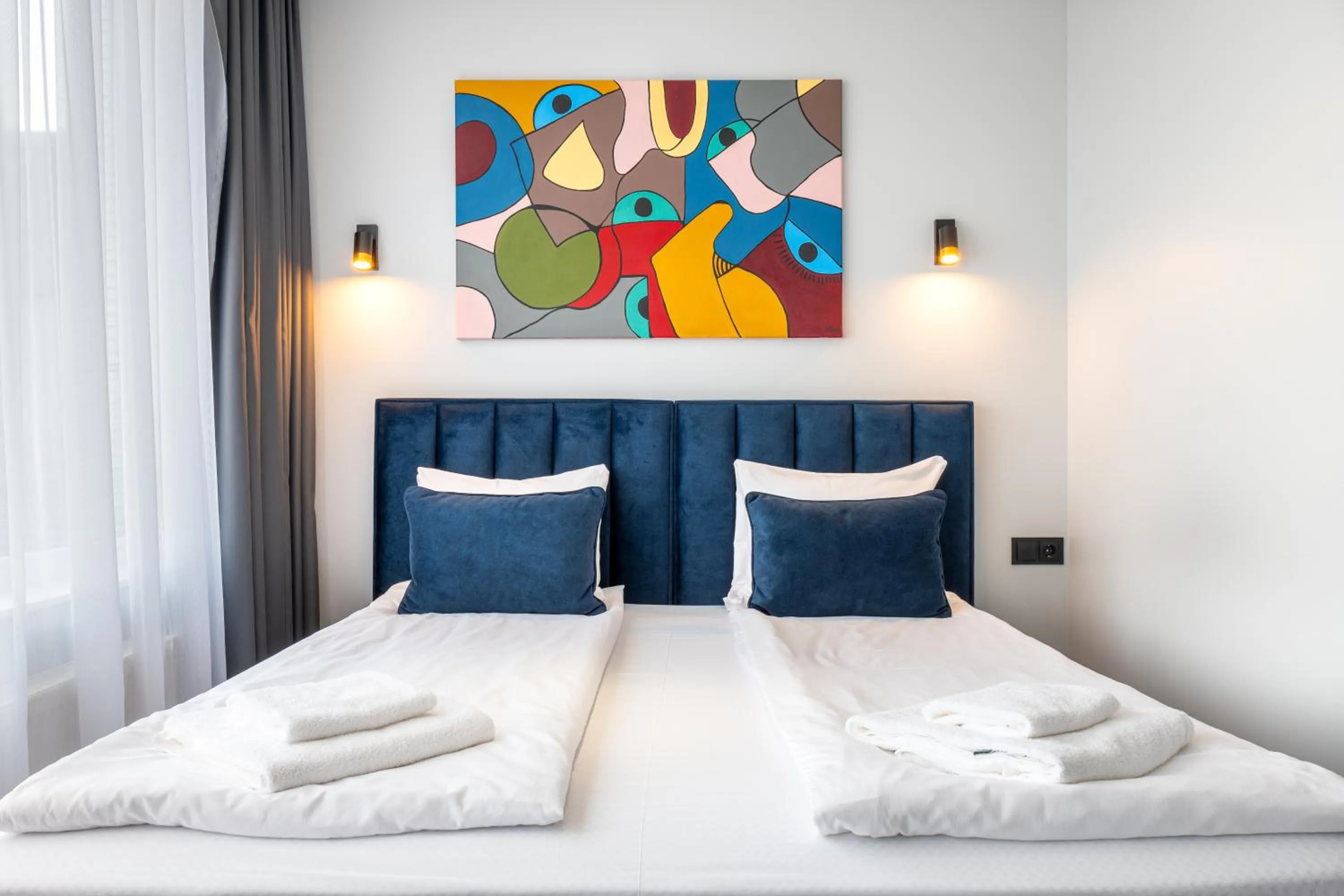 Photo of the whole room, Bed in Luna Self Check-in Hotel Klaipeda