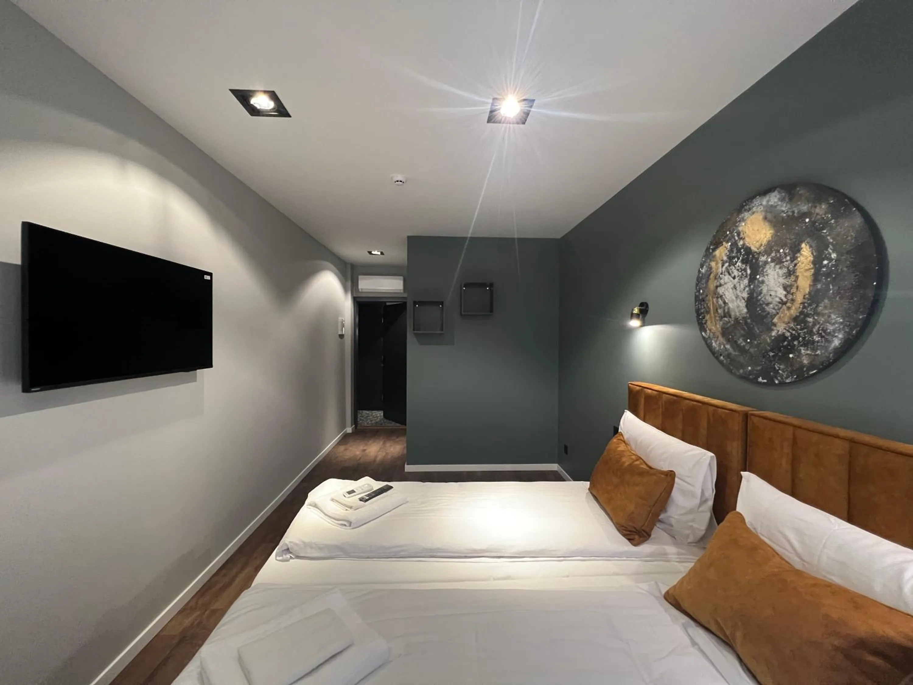 Bed in Luna Self Check-in Hotel Klaipeda