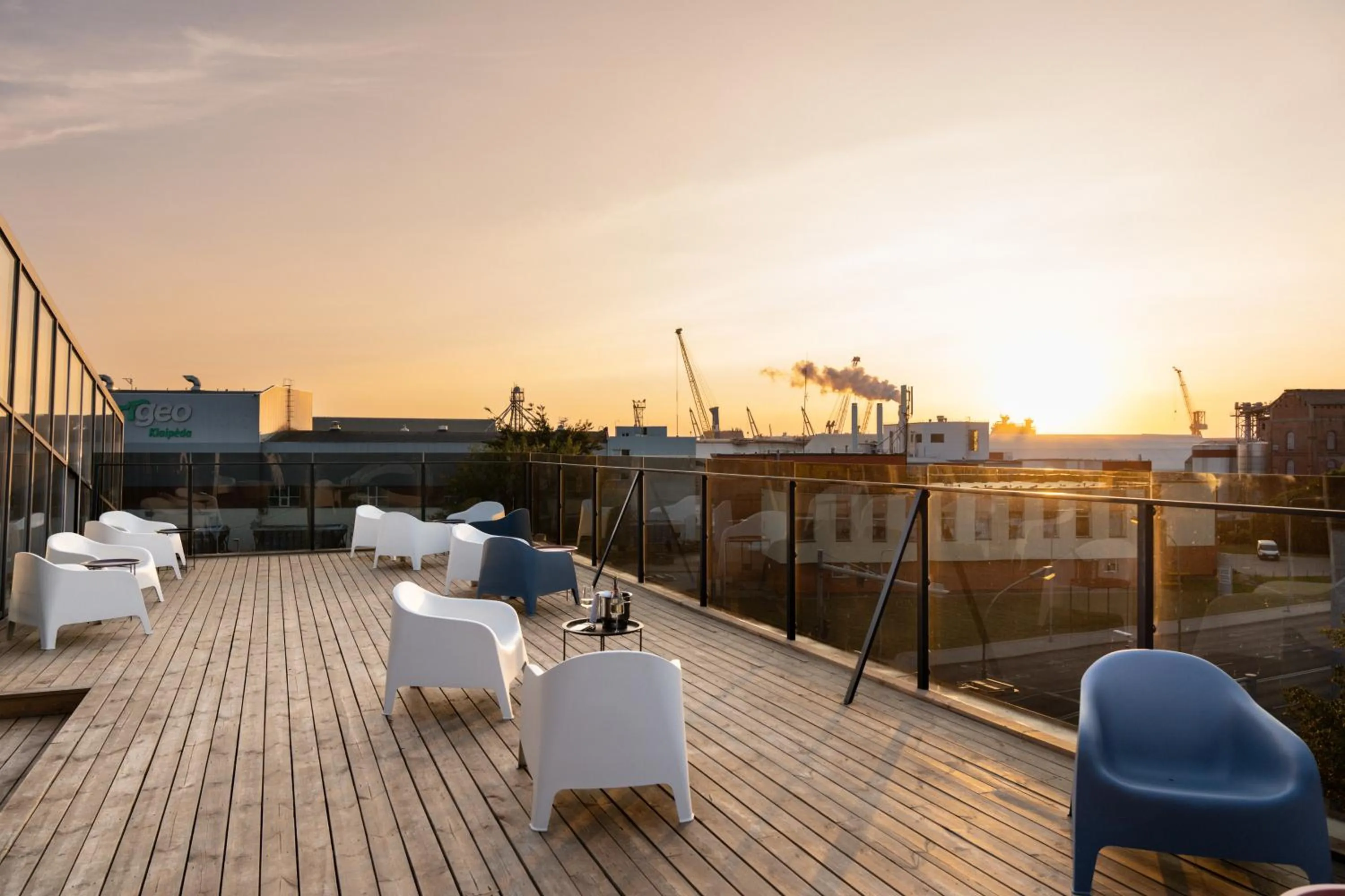 Balcony/Terrace in Luna Self Check-in Hotel Klaipeda