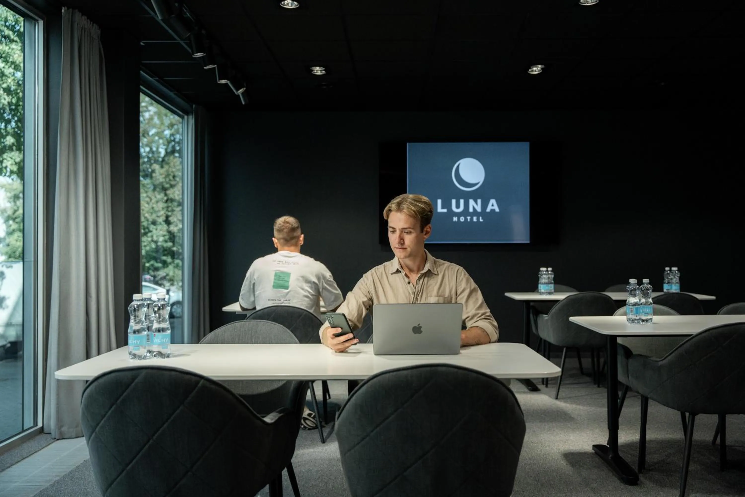 People in Luna Self Check-in Hotel Klaipeda