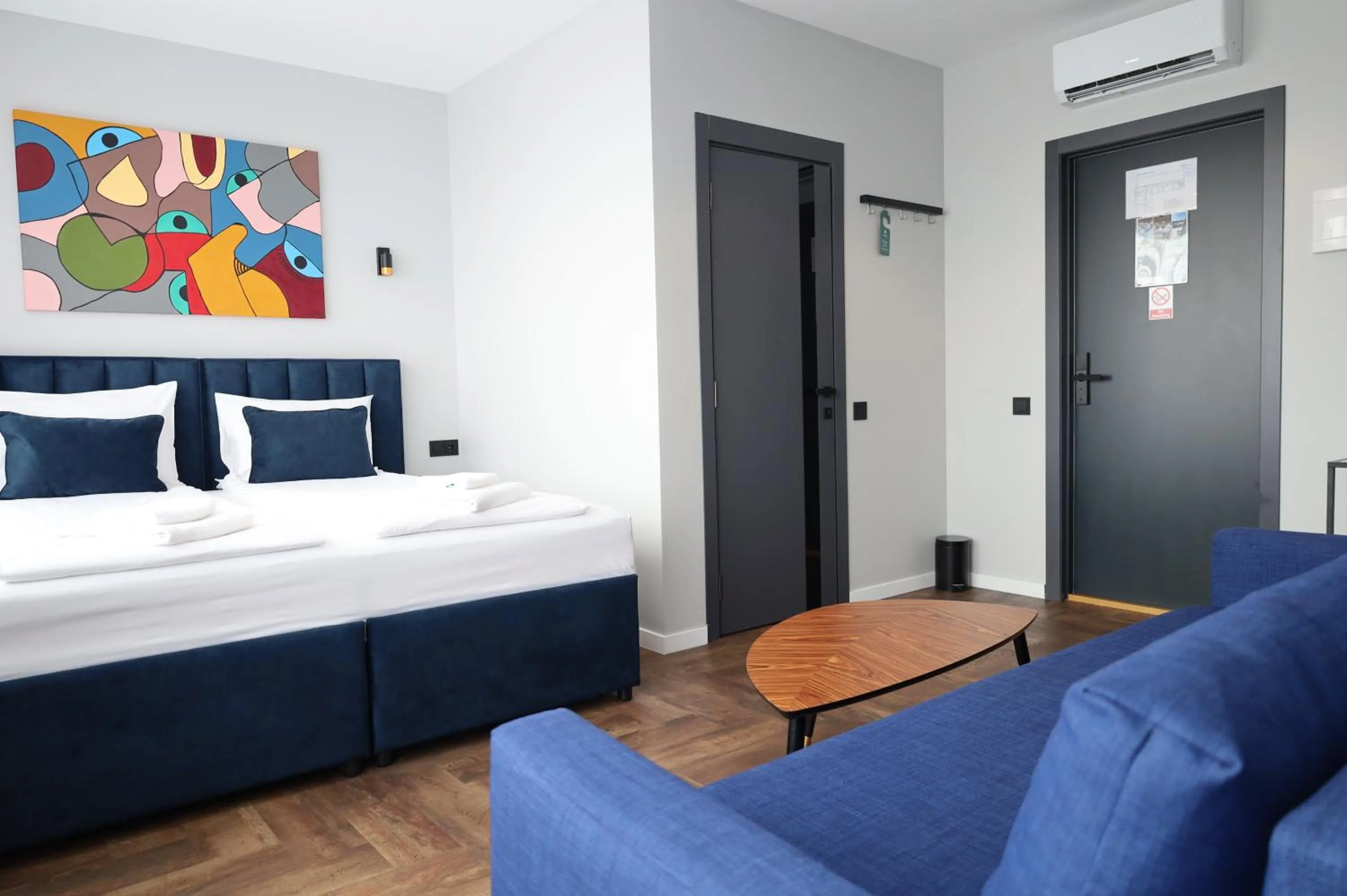 Photo of the whole room, Bed in Luna Self Check-in Hotel Klaipeda