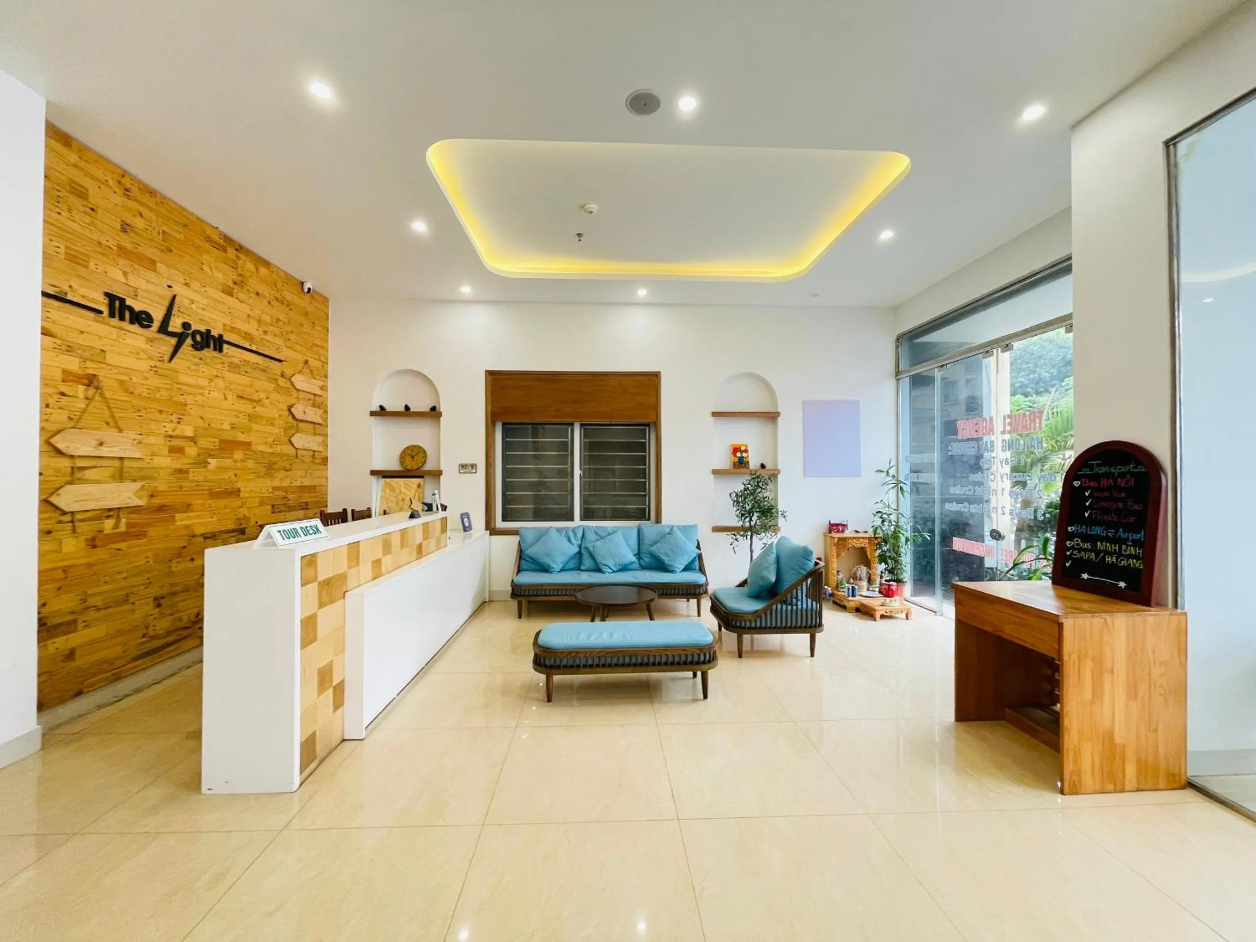 Communal lounge/ TV room in The Light Hotel