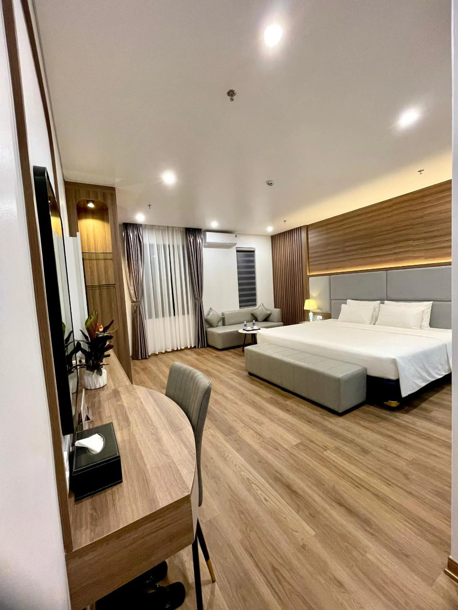 Bed in Central Halong Hotel