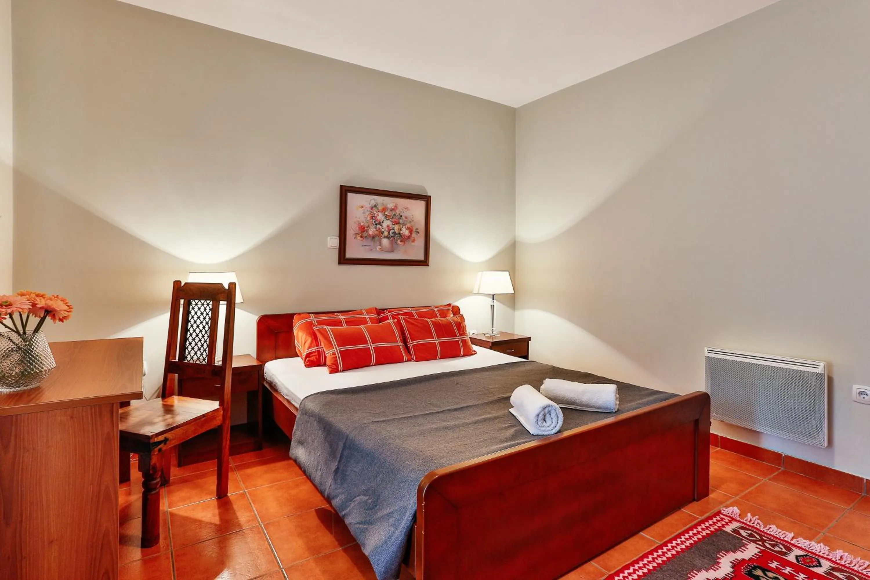 Bedroom, Bed in Apartments Misko