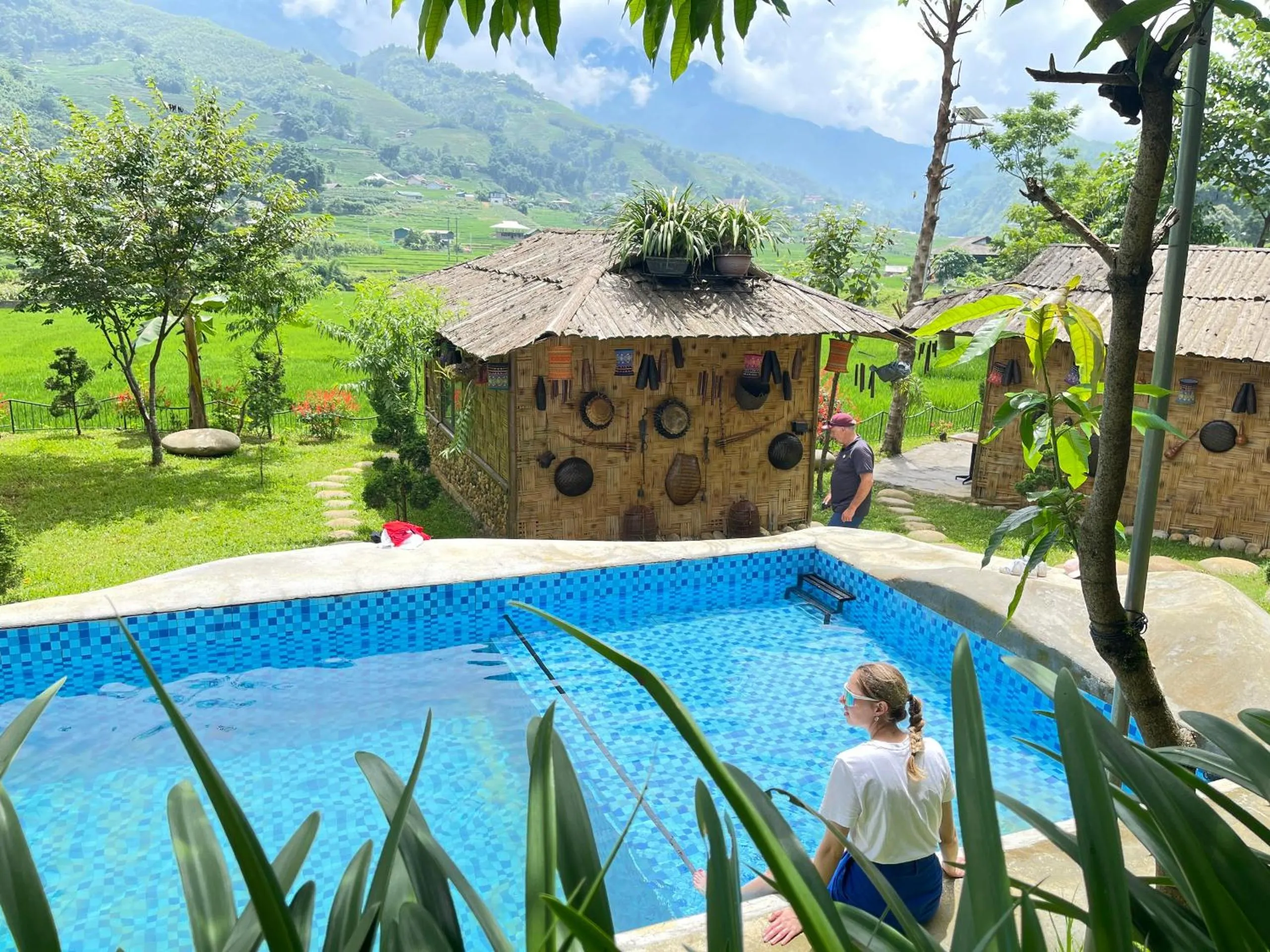 Swimming pool in Sapa Bamboo Eco