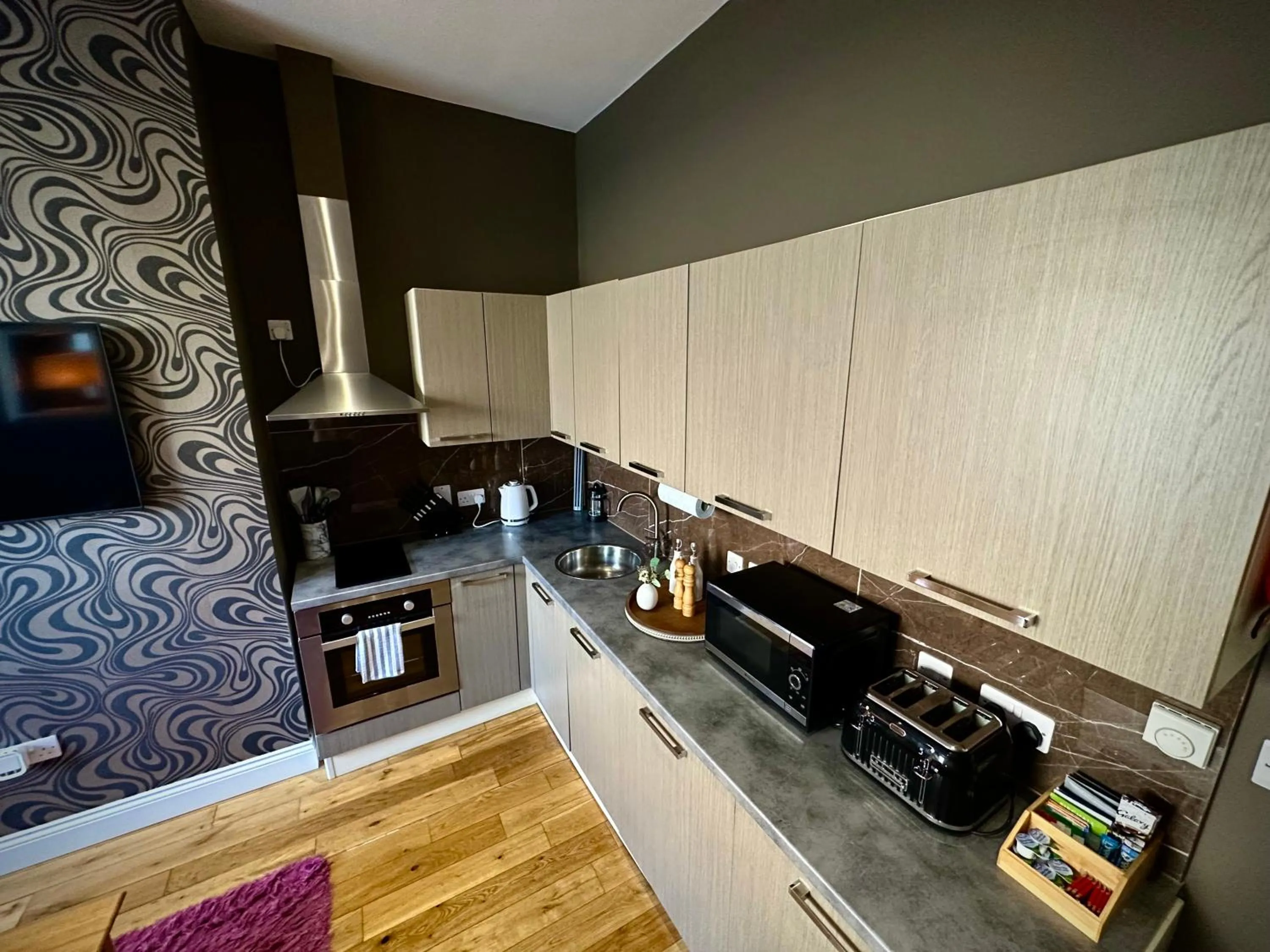 Kitchen or kitchenette in Halvard Apartments at Castletown