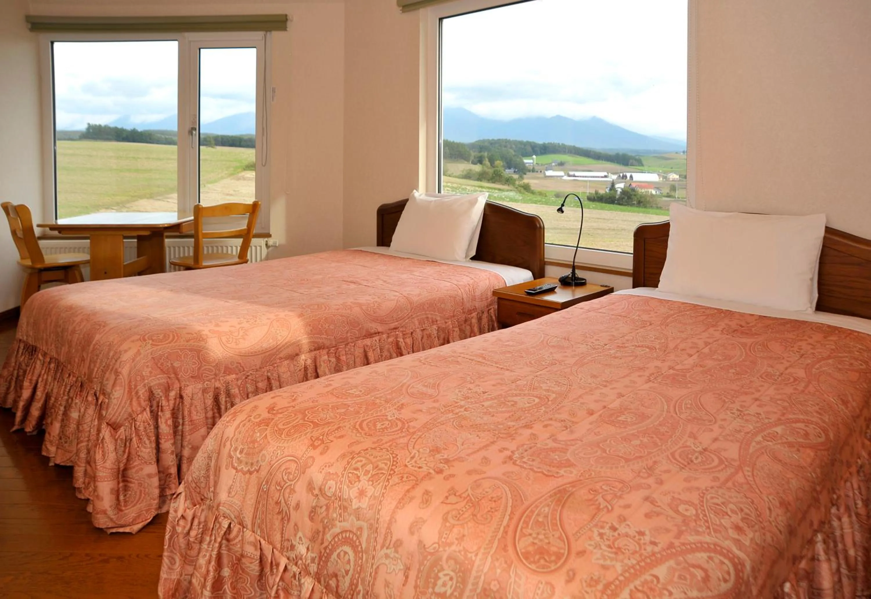 Bed in Pension Landscape Furano
