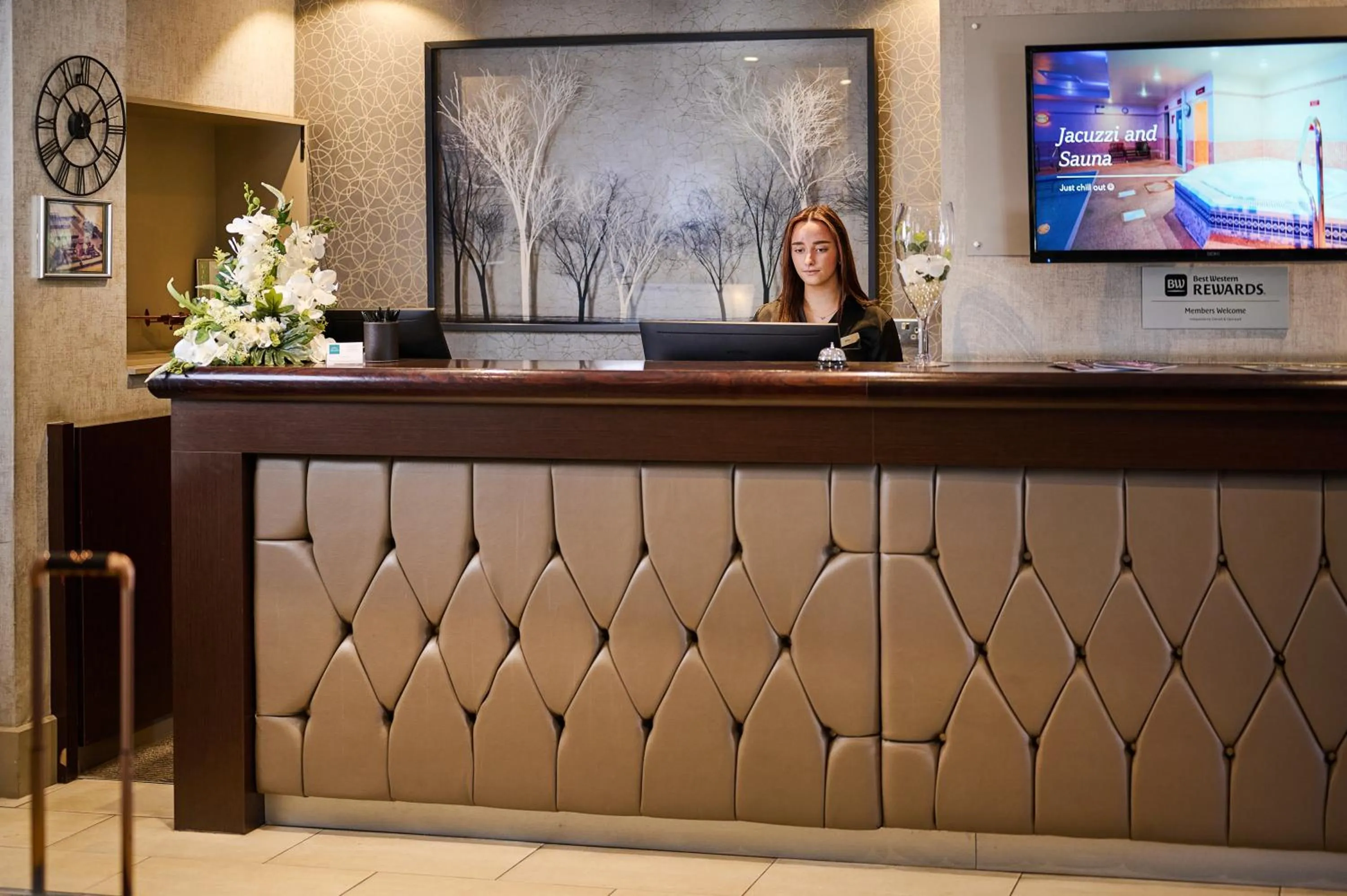 Lobby or reception in The Barn Hotel & Spa